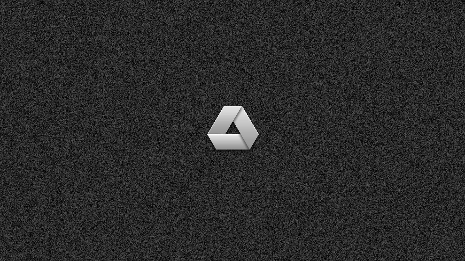 Google Drive, black and white, silver, Full HD Desktop Wallpaper