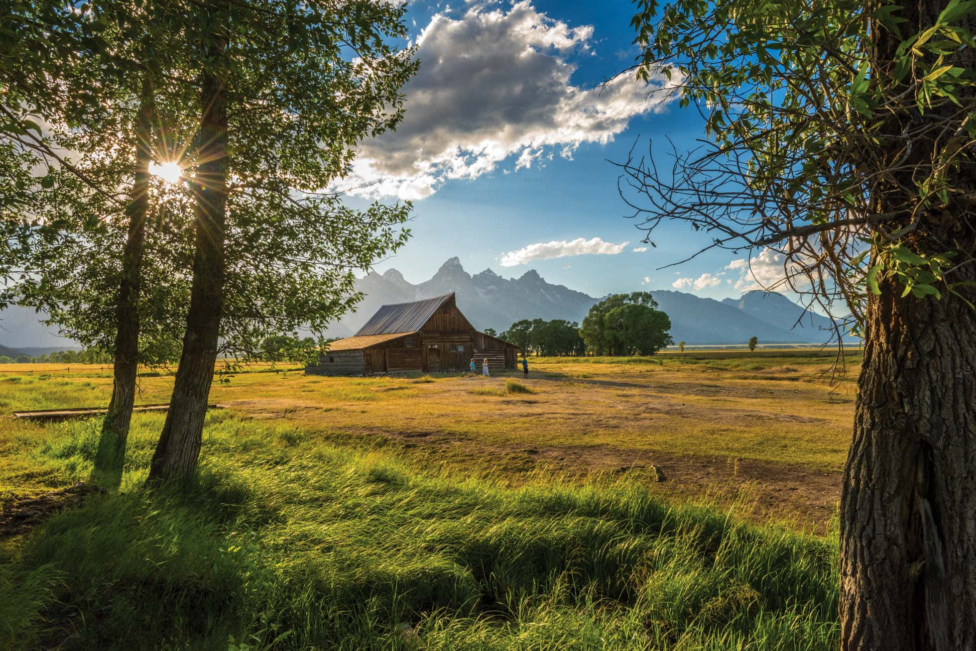 Google Landscape, rustic wooden barn, golden field, Full HD Desktop Wallpaper