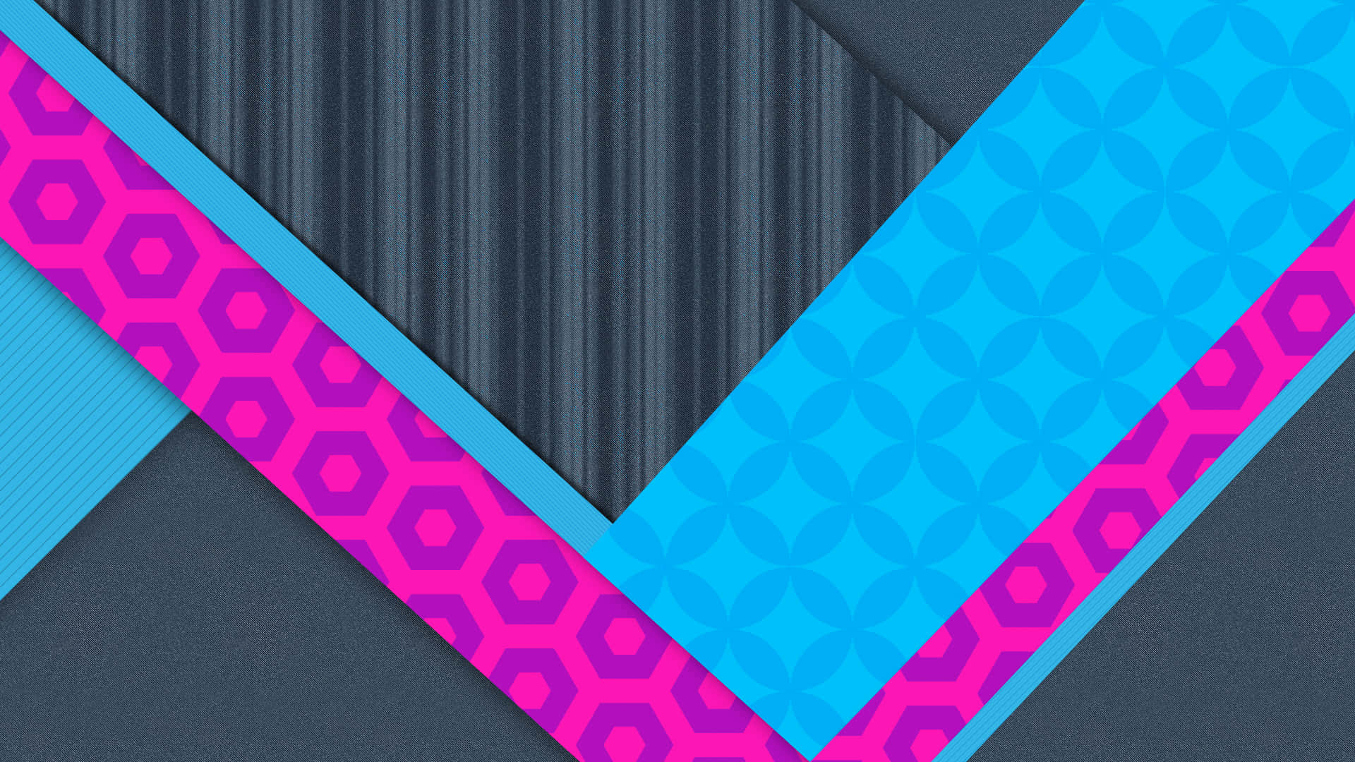 Google Material, zig zag pattern, cyan, Full HD Desktop Wallpaper