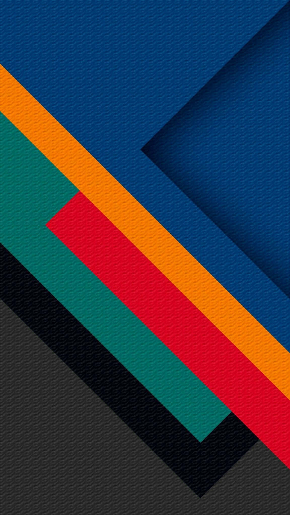 Google Material, geometric stripes, bold colors, Full HD Phone Wallpaper