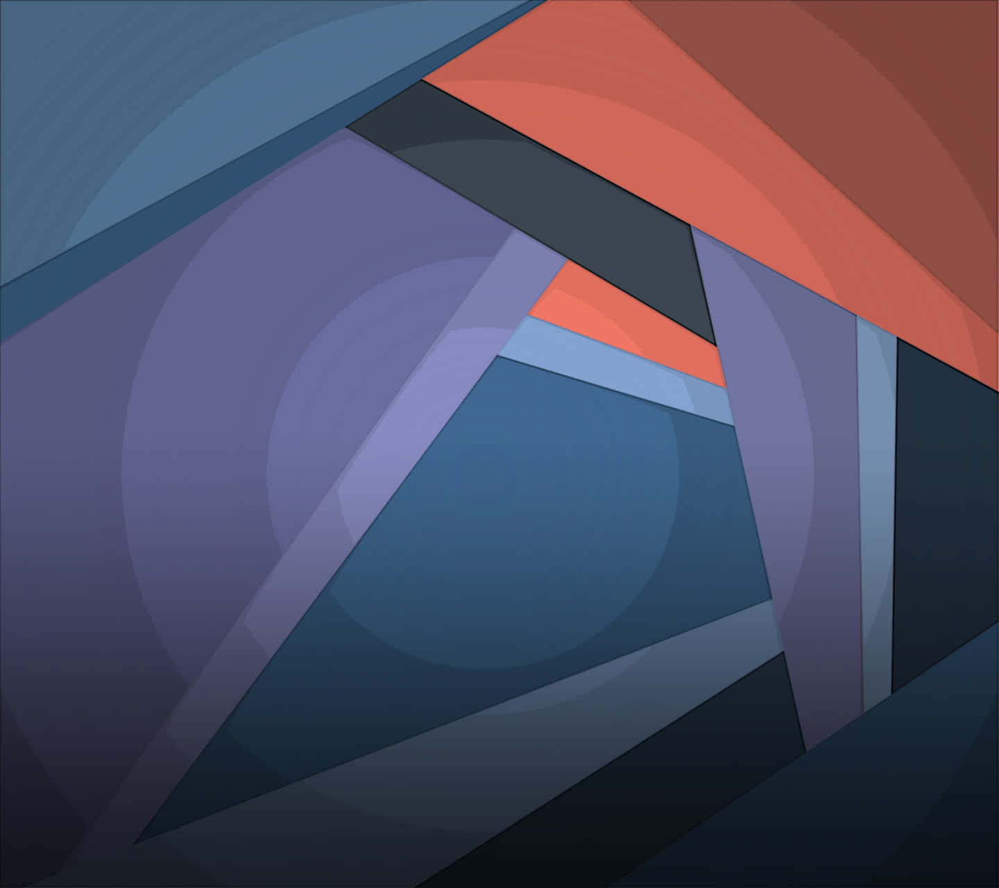 Google Material, abstract geometric wallpaper, deep blues, HD Desktop Wallpaper