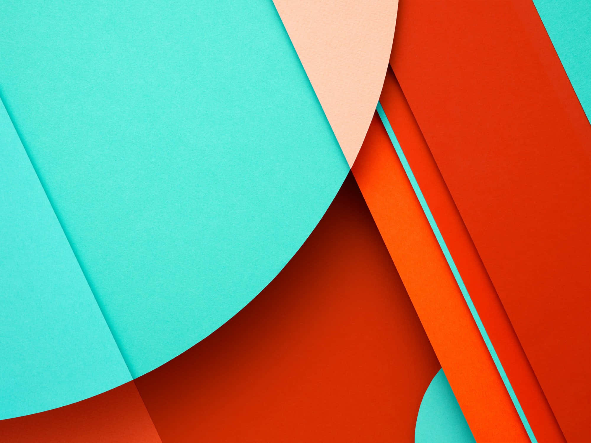 Google Material, teal, coral, Full HD Desktop Wallpaper