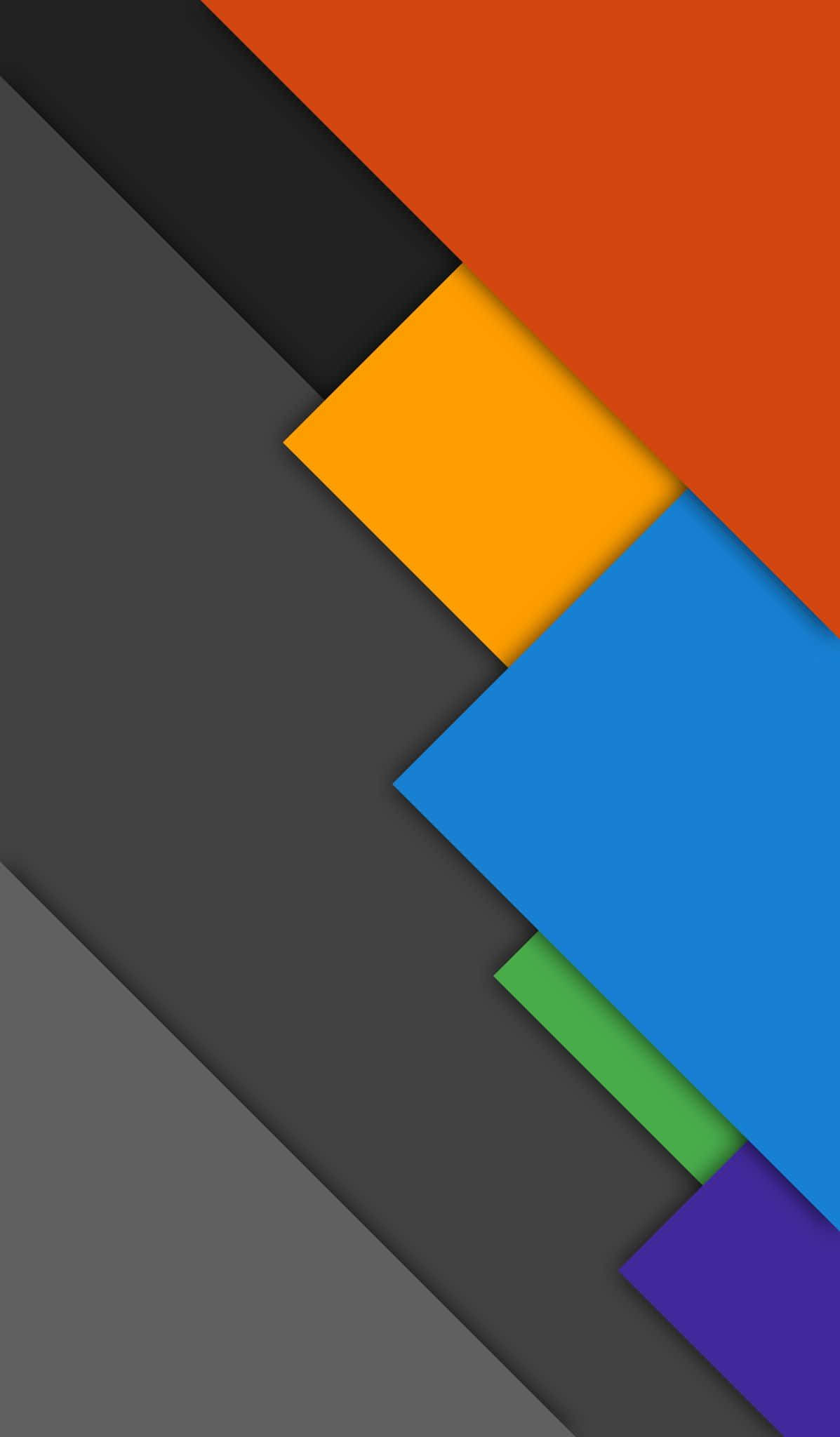 Google Material, bold colors, geometric shapes, Full HD Phone Wallpaper