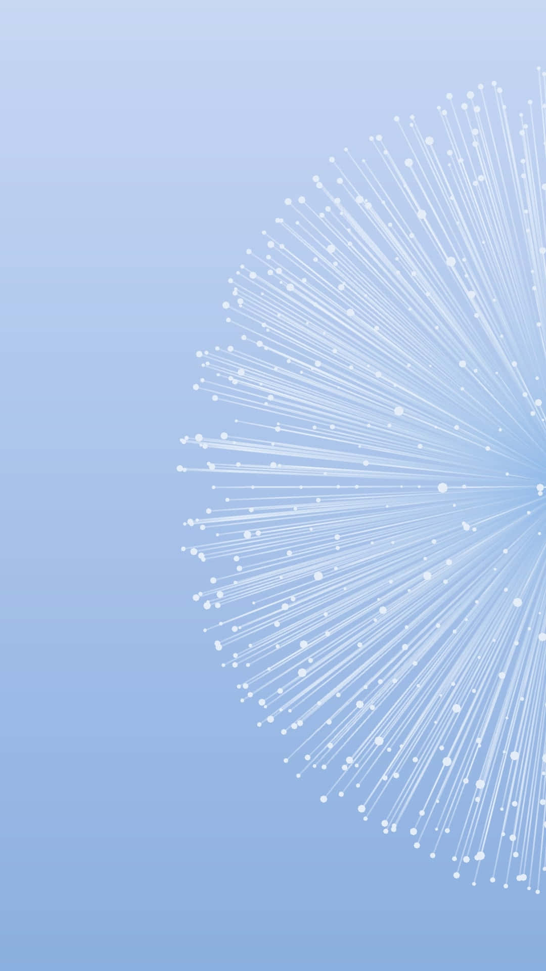 Google Pixel 3 Stock, white dandelion seed head, soft gradient blue sky, Full HD Phone Wallpaper