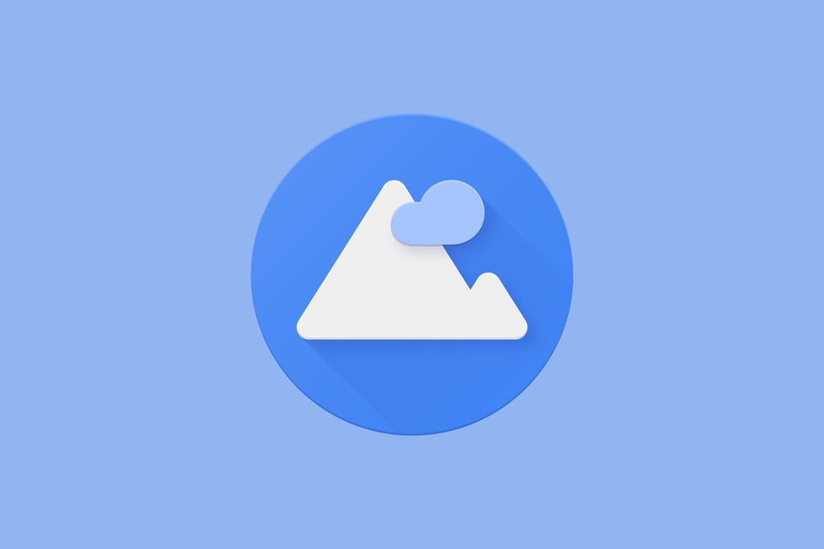 Google Pixel 3, white mountain icon, cloud, SD Desktop Wallpaper