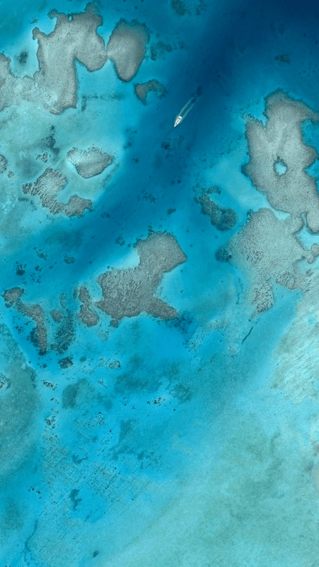 Google Pixel 3, bird’s eye view, turquoise waters, Full HD Phone Wallpaper