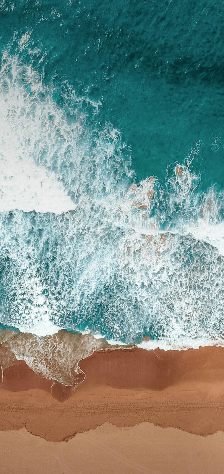 Google Pixel 3, beach waves, turquoise ocean, HD Phone Wallpaper