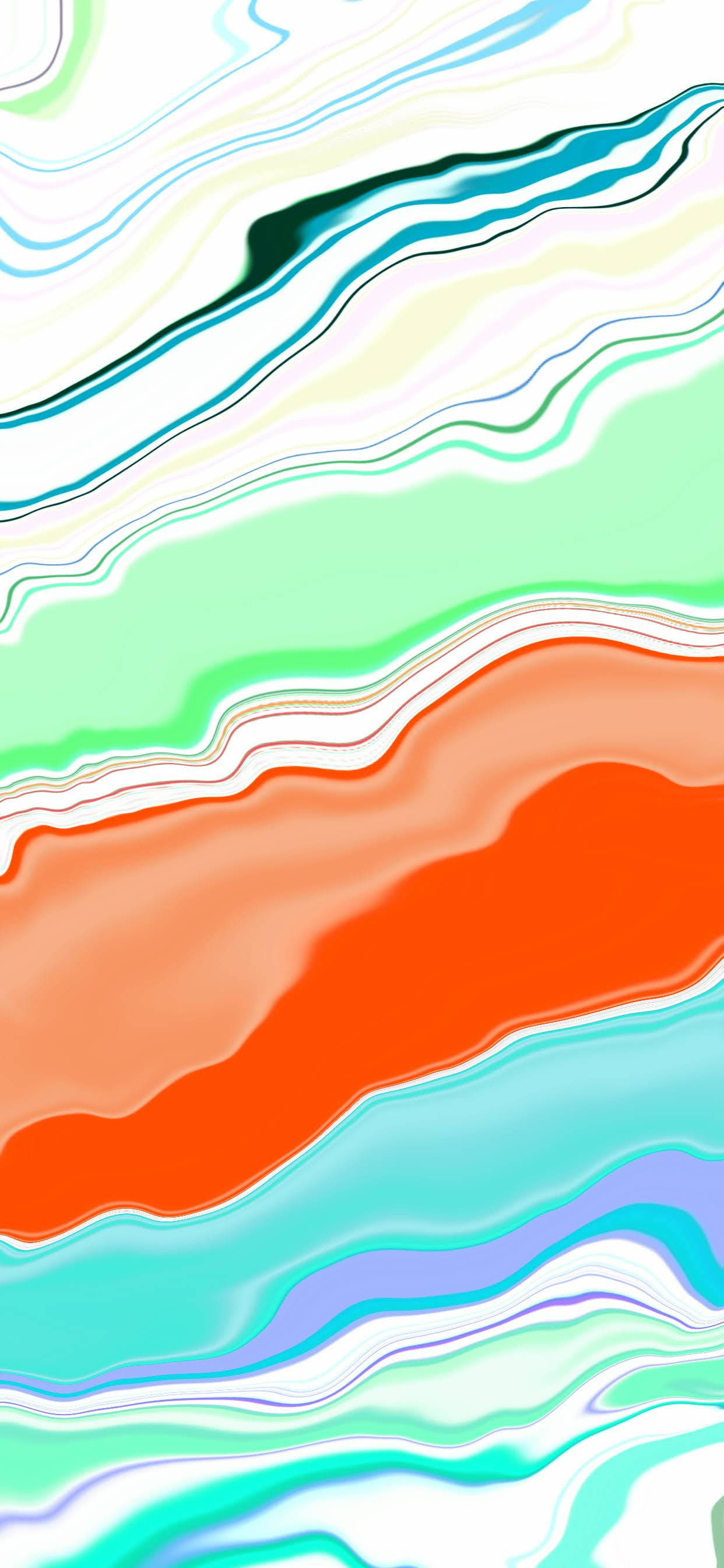 Google Pixel 4, orange, green, 2K Phone Wallpaper