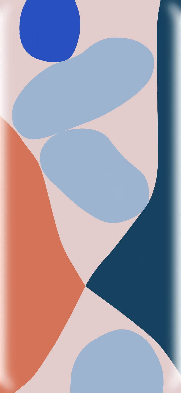 Google Pixel 4, abstract geometric shapes, soft blue coral, HD Phone Wallpaper