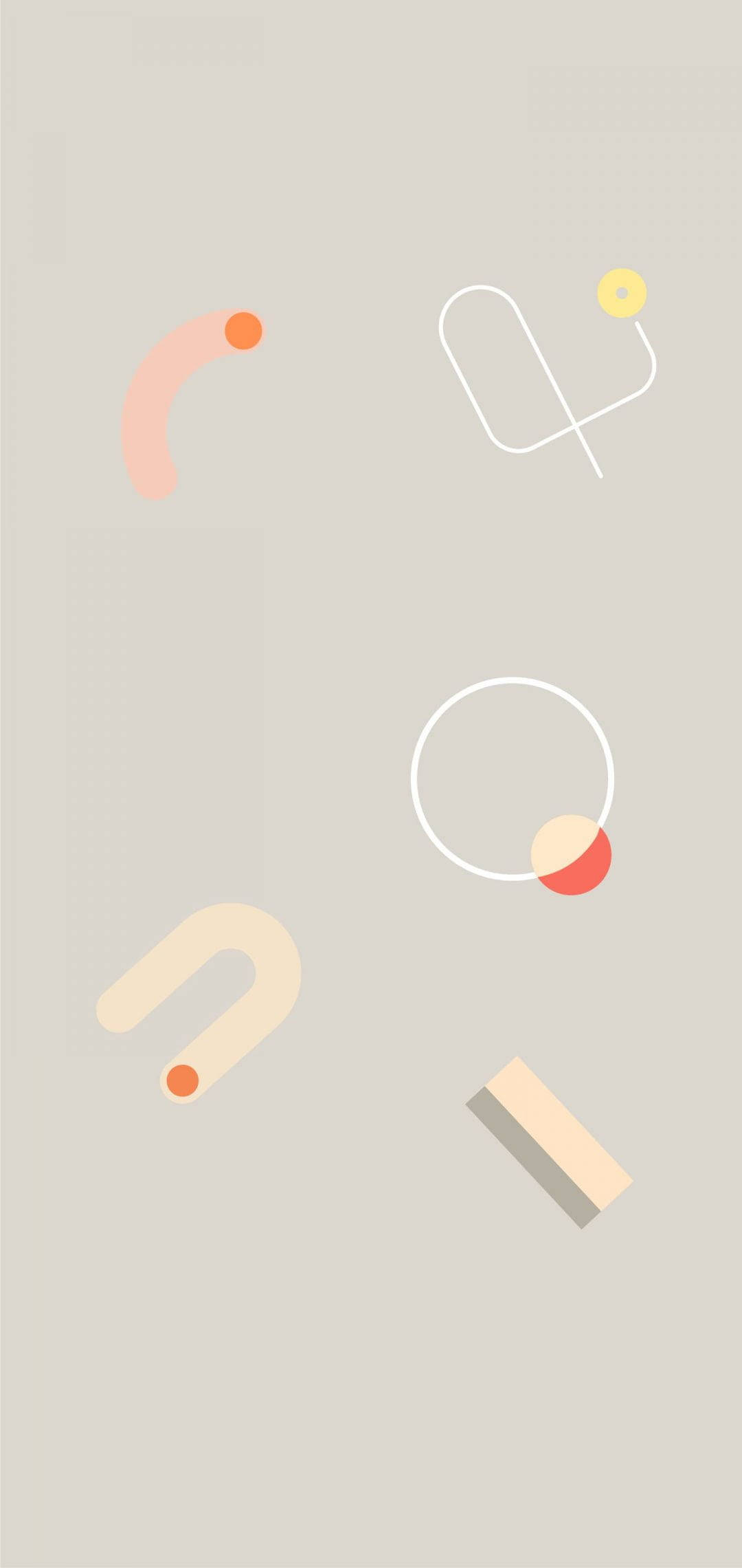 Google Pixel 4, minimalist abstract, soft pastel shapes, Full HD Phone Wallpaper