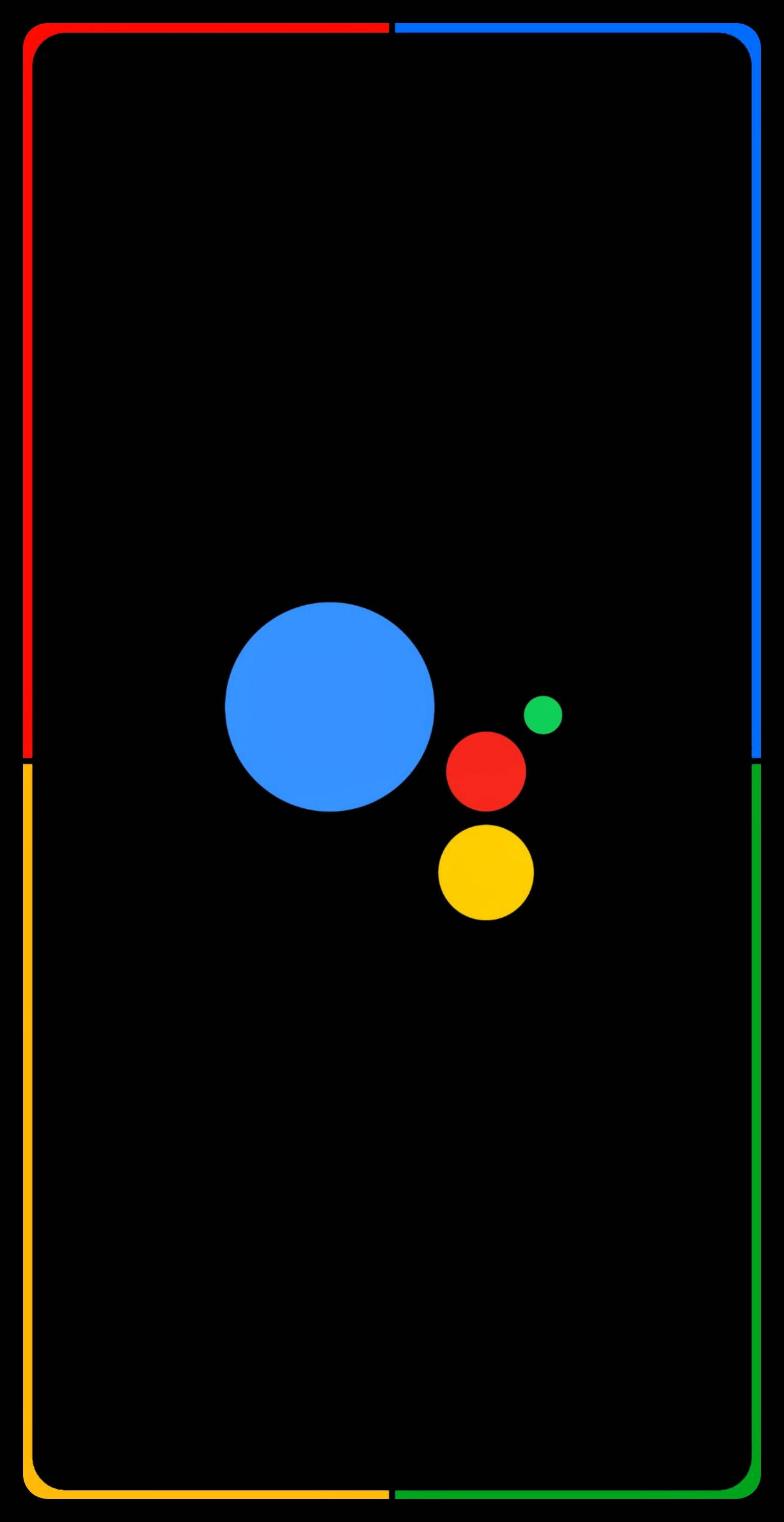 Google Pixel 4a, rainbow border, black background, 2K Phone Wallpaper