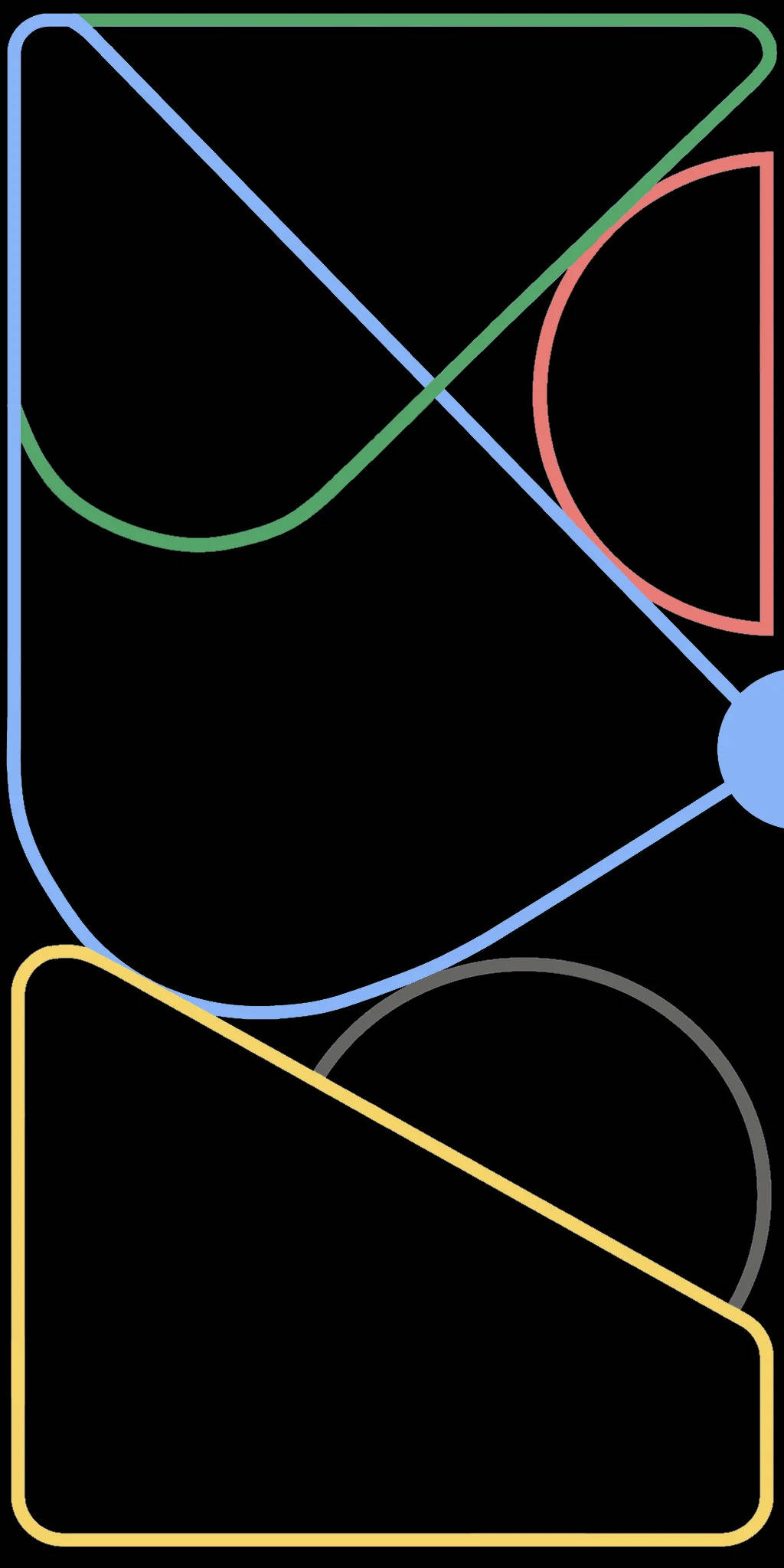 Google Pixel 4a, colorful neon lines, vibrant colors, Full HD Phone Wallpaper