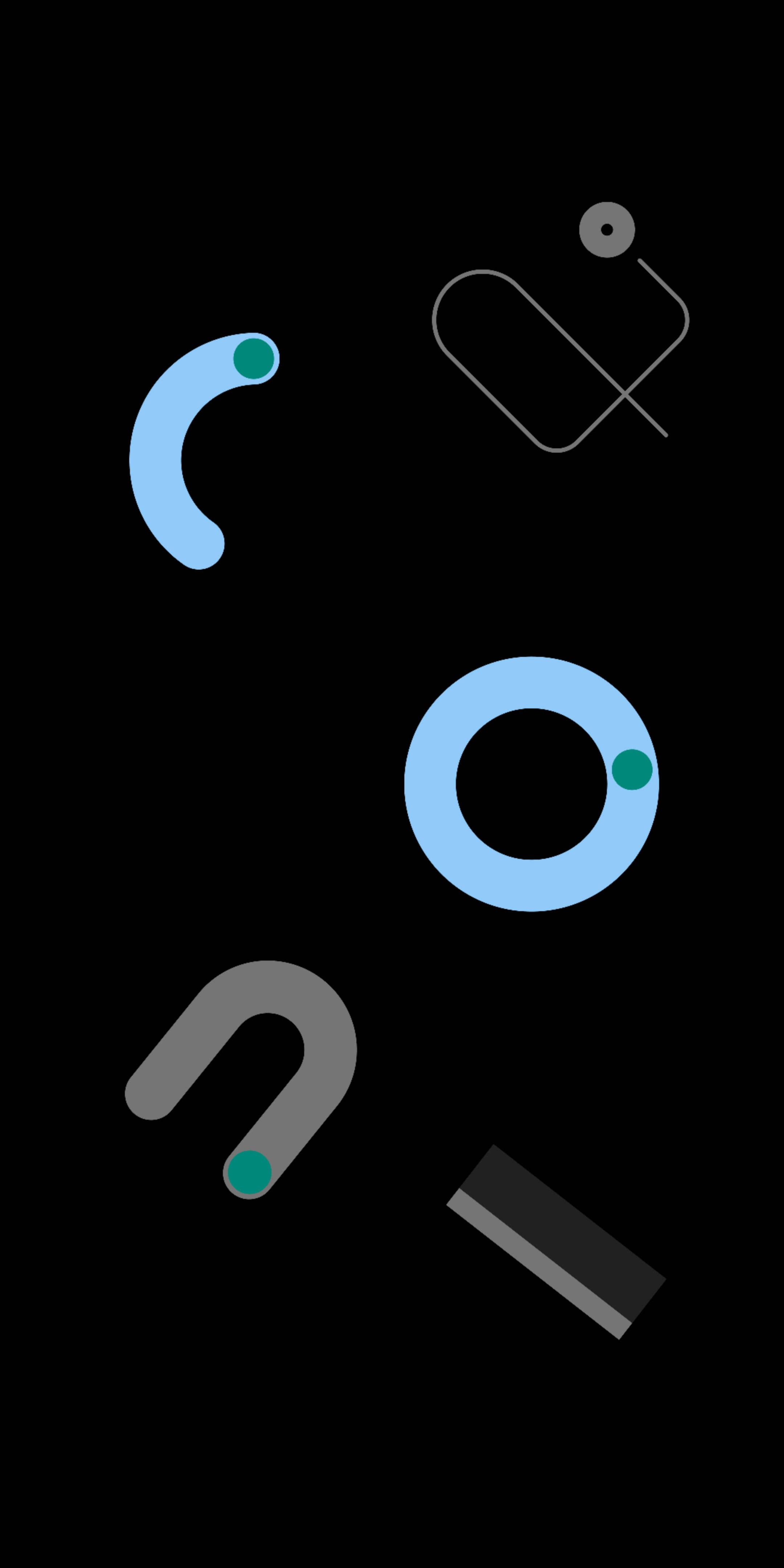 Google Pixel 4a, blue, gray, 4K Phone Wallpaper