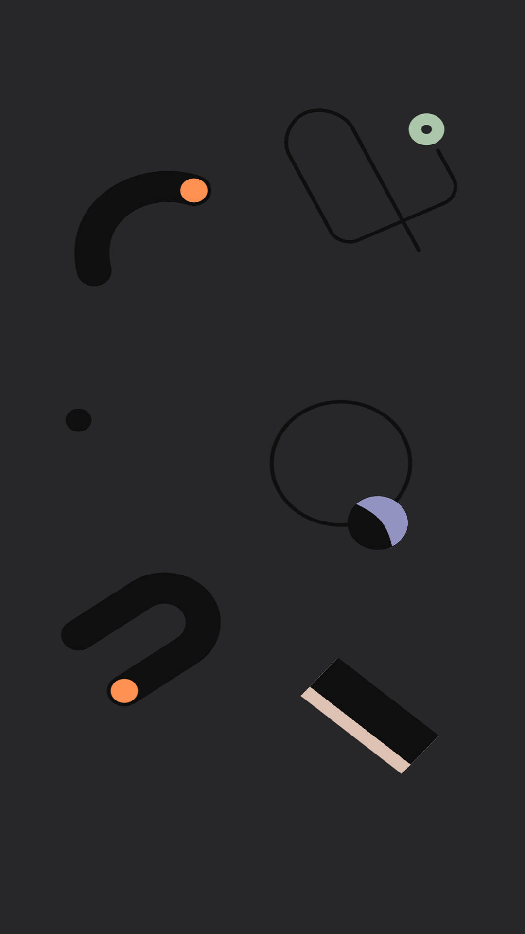 Pixel 4, minimalist abstract, floating geometric shapes, Full HD Phone Wallpaper