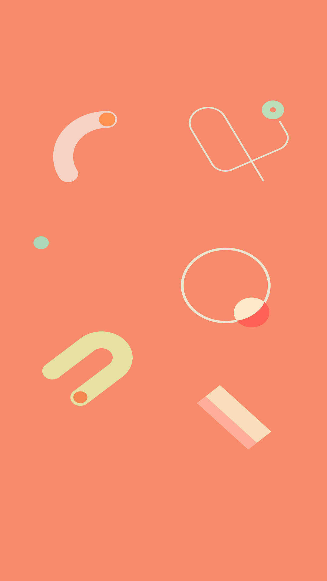 Google Pixel 4, pastel tones, warm coral background, Full HD Phone Wallpaper