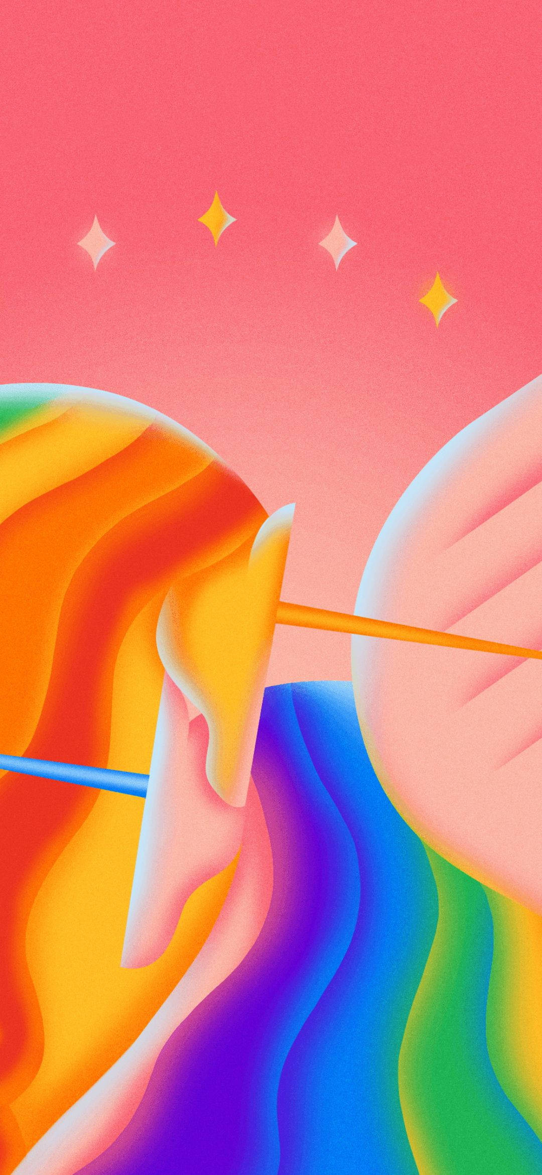 Google Pixel 4a, high definition display, rainbow colors, Full HD Phone Wallpaper