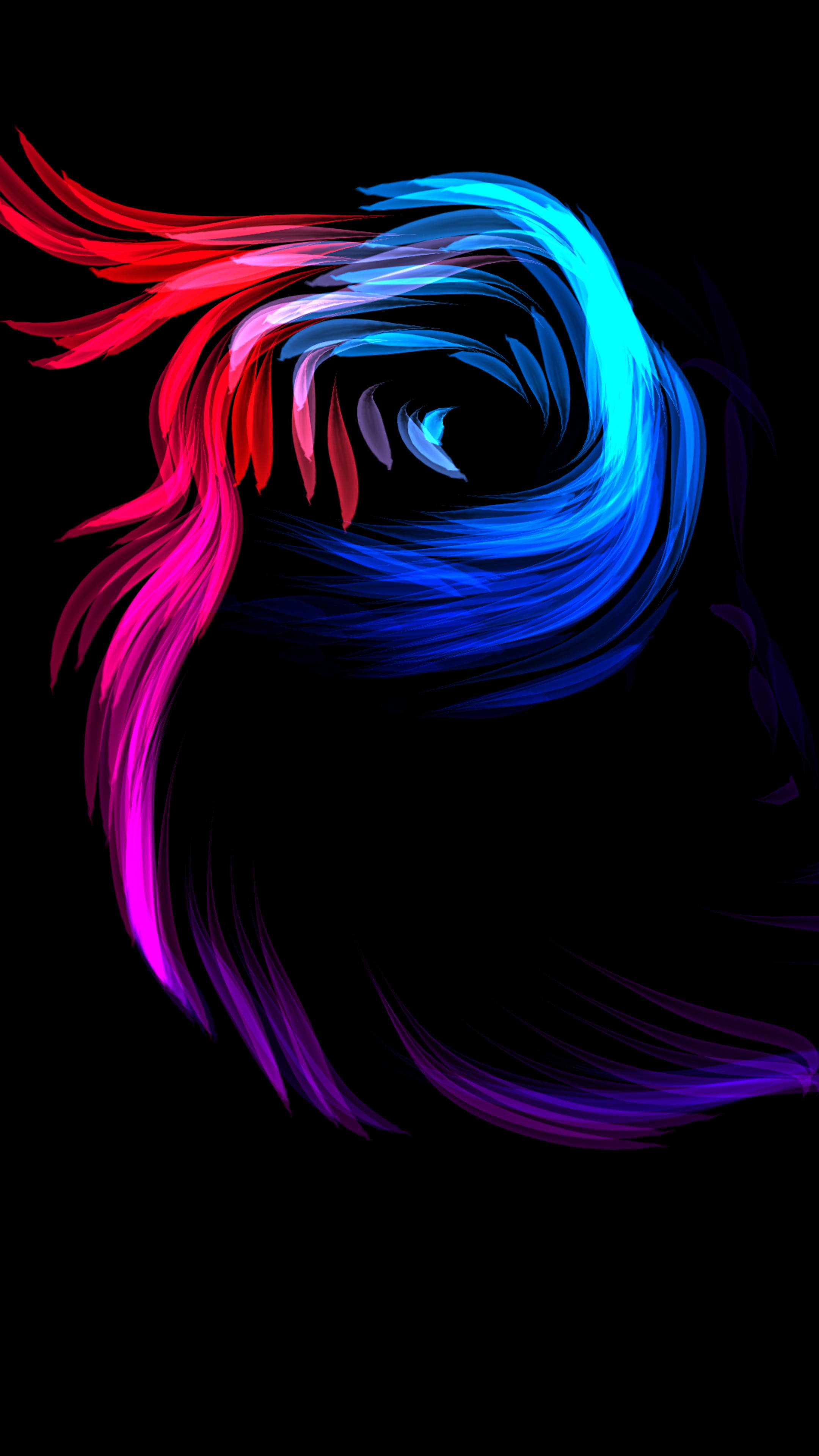 Google Pixel 4K, red, blue, 4K Phone Wallpaper