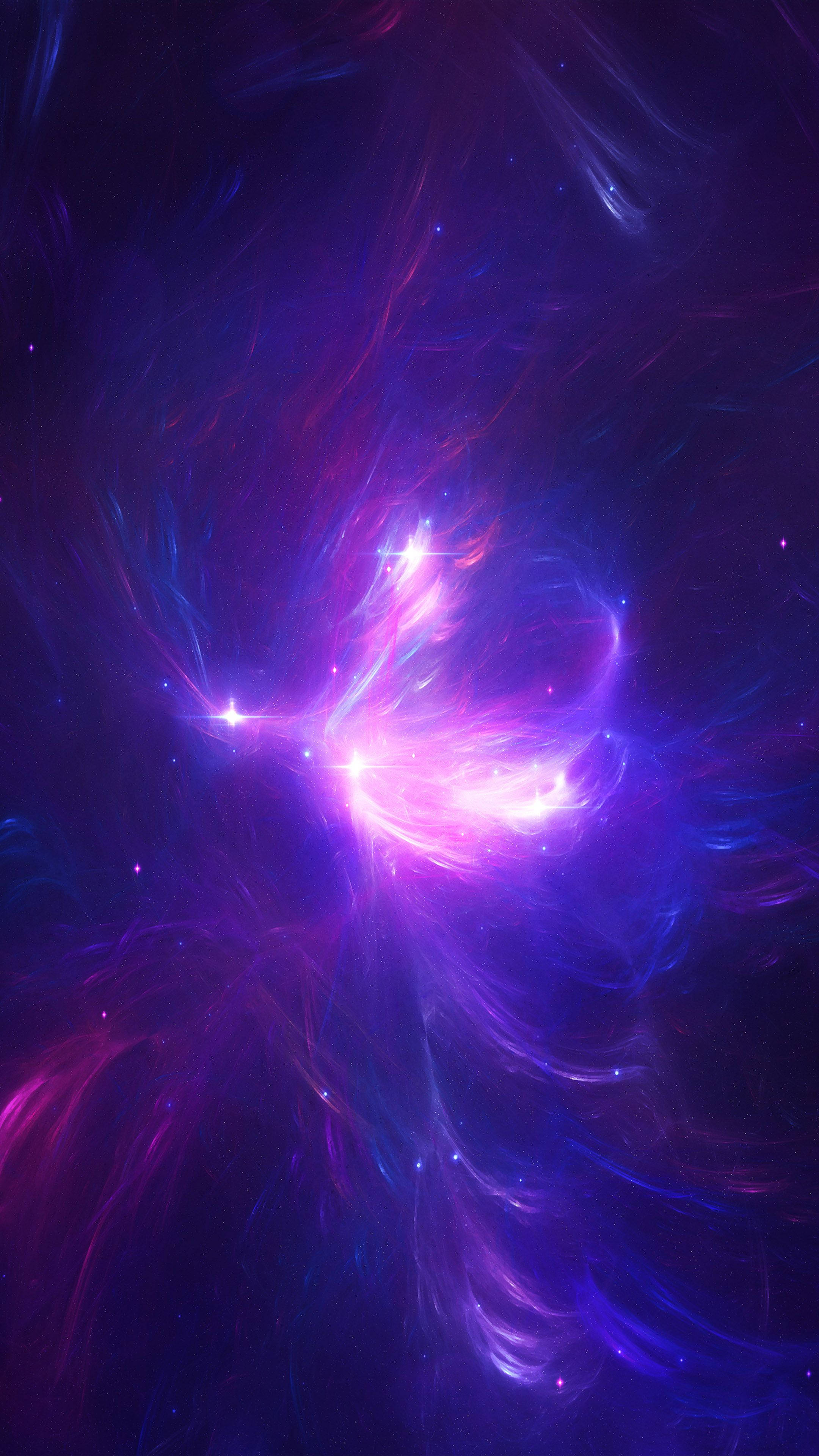 Google Pixel 4K, purple space nebula, electric purple, 4K Phone Wallpaper