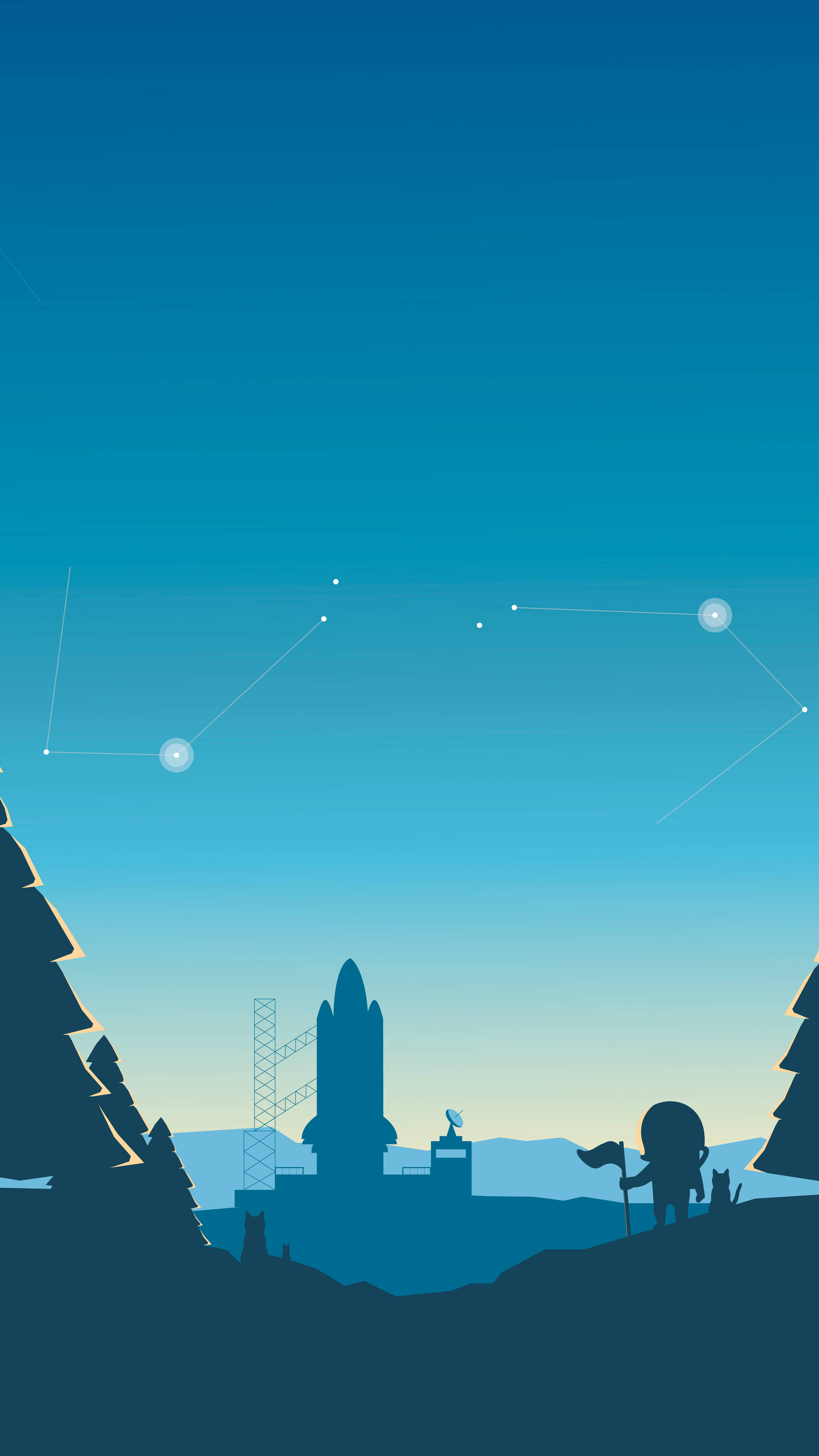 Google Pixel 4K, little astronaut, rocket launchpad, 4K Phone Wallpaper