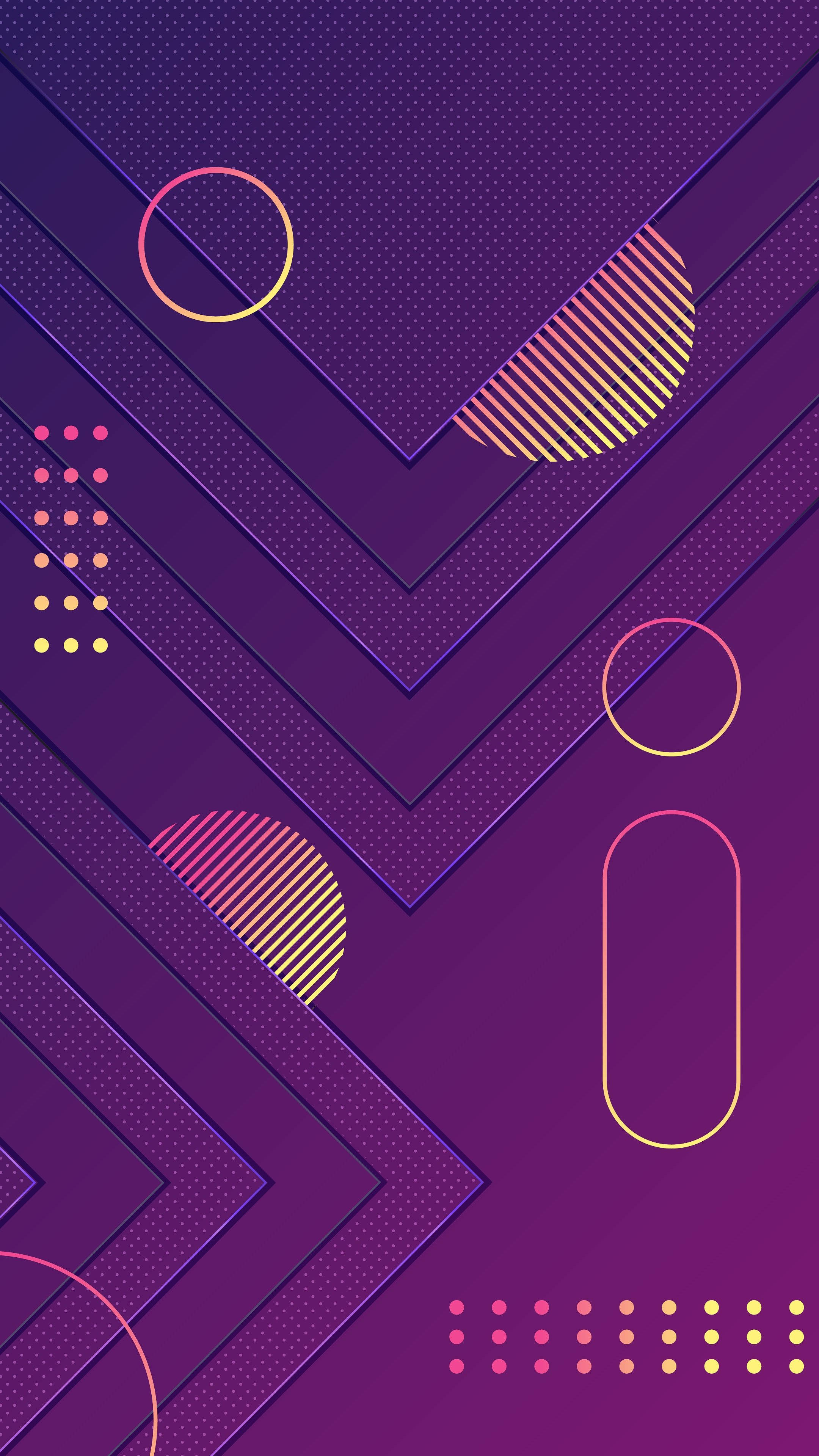 Google Pixel 4K, purple, geometric, 4K Phone Wallpaper