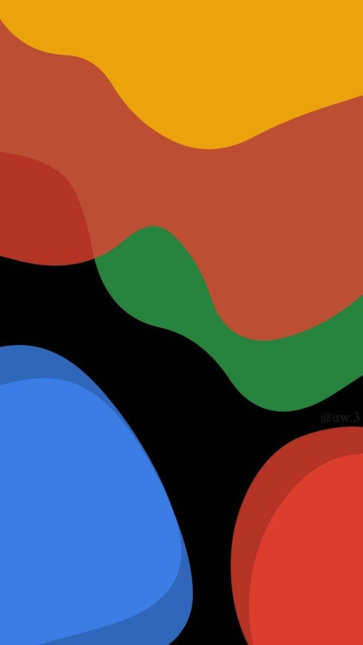 Google Pixel 4, black background, vibrant abstract shapes, HD Phone Wallpaper