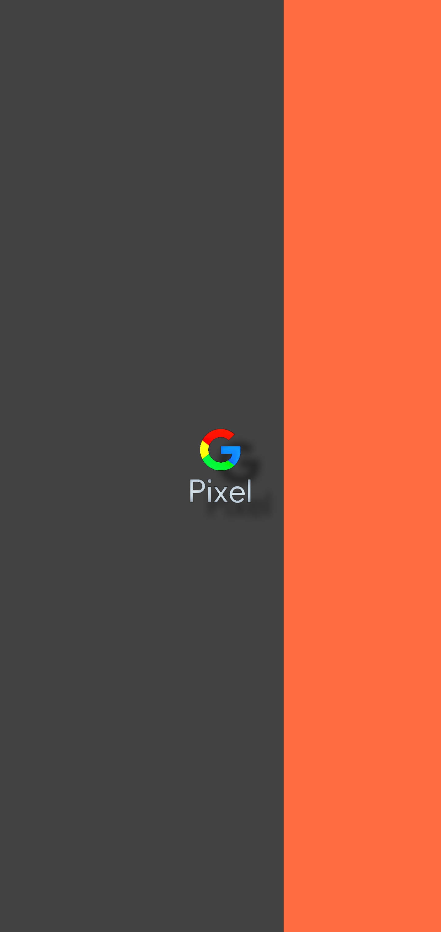 Google Pixel 5, gray, orange, 2K Phone Wallpaper