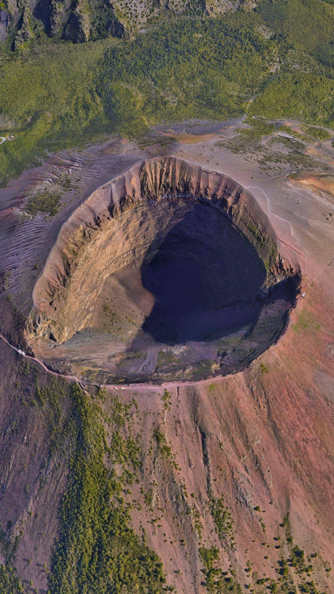 Google Pixel 4, crater, volcanic crater, Full HD Phone Wallpaper