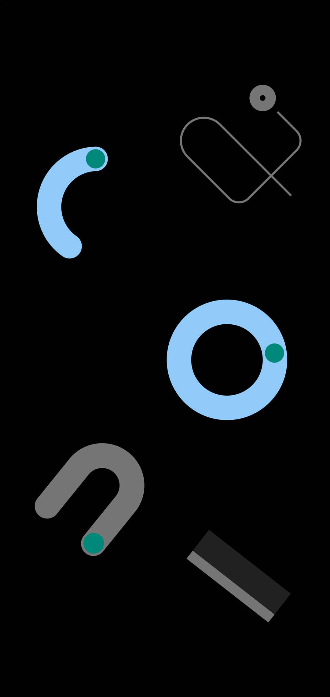Pixel 4, blue gray, teal, Full HD Phone Wallpaper