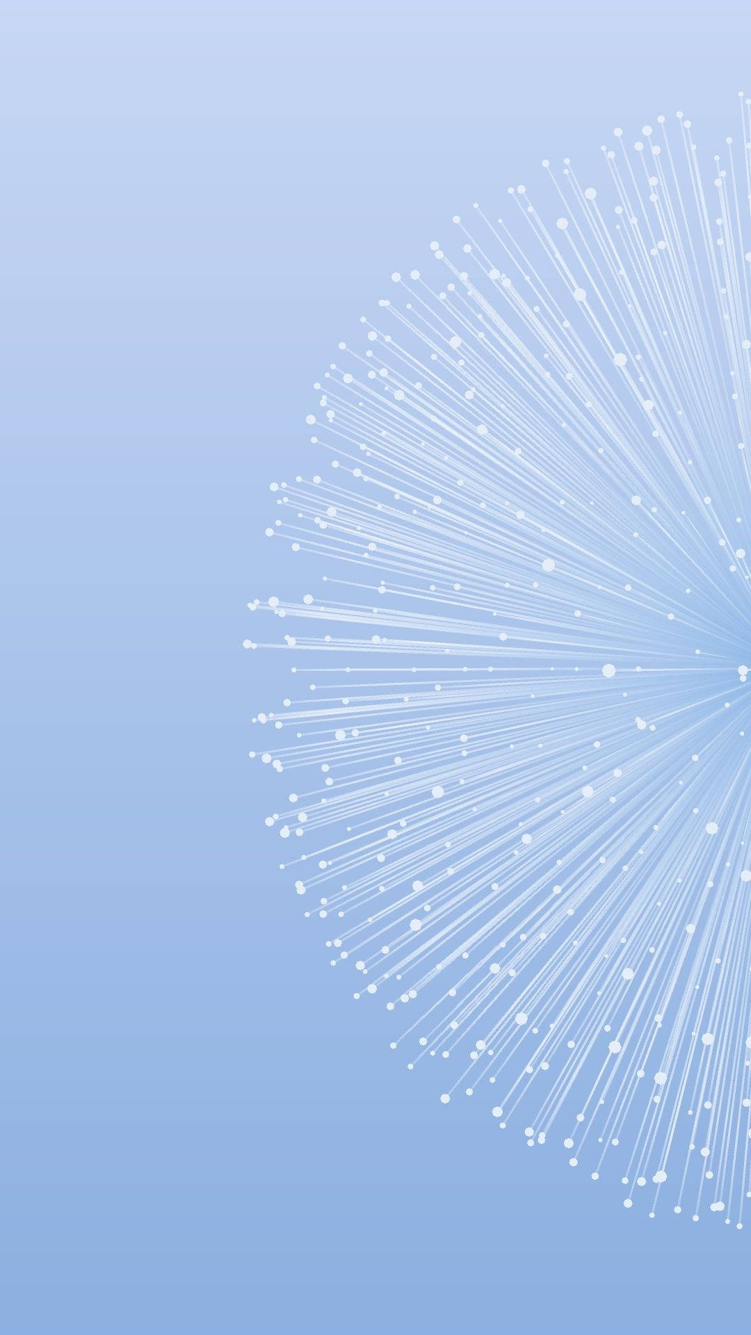 Google Pixel 3, blue background, white dandelion seed head, Full HD Phone Wallpaper