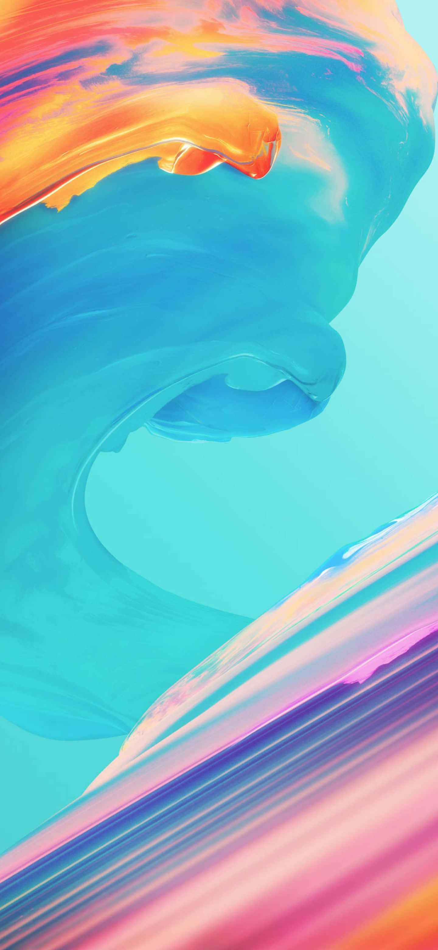 Google Pixel 6 Pro, turquoise, orange, 2K Phone Wallpaper
