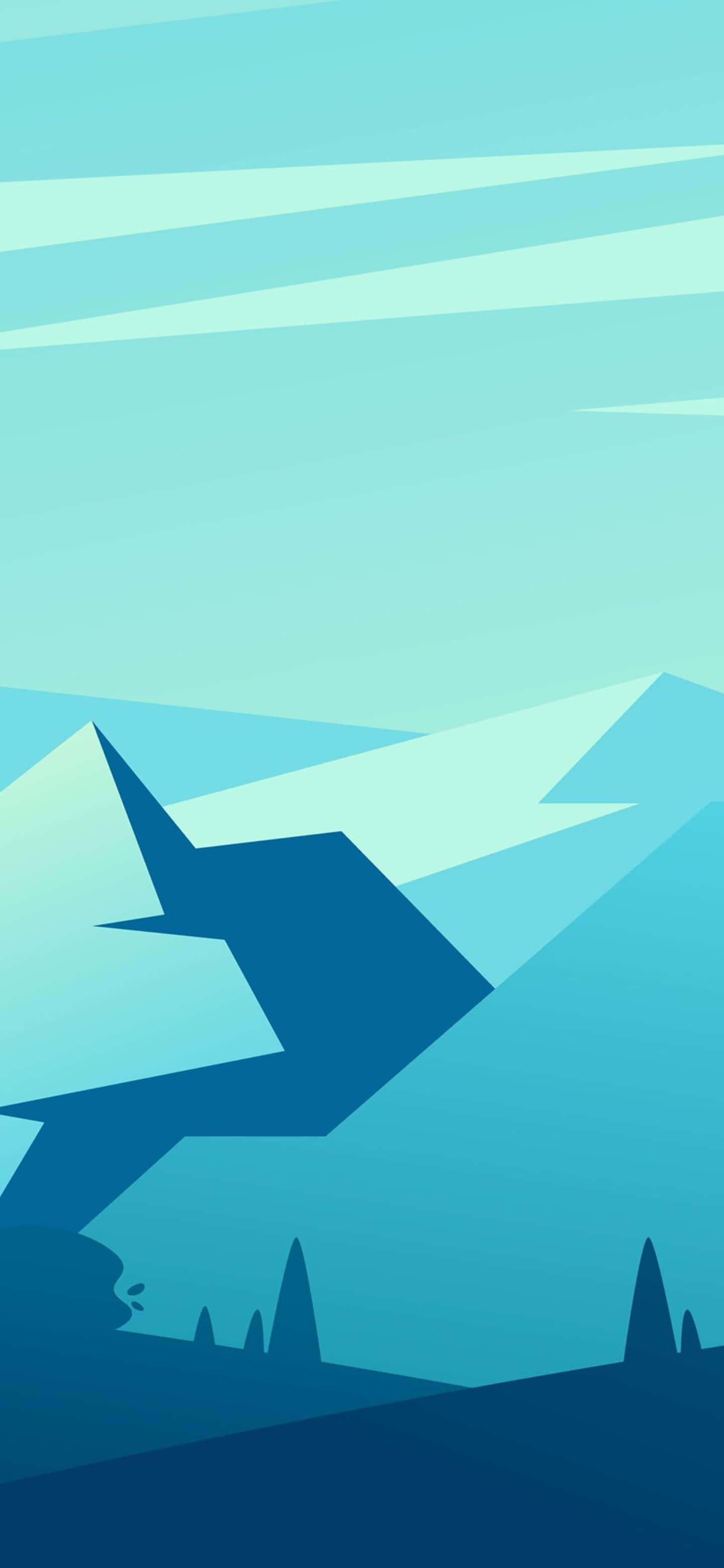 Google Pixel 6 Pro, 1440 x 3120, geometric mountain range, 2K Phone Wallpaper