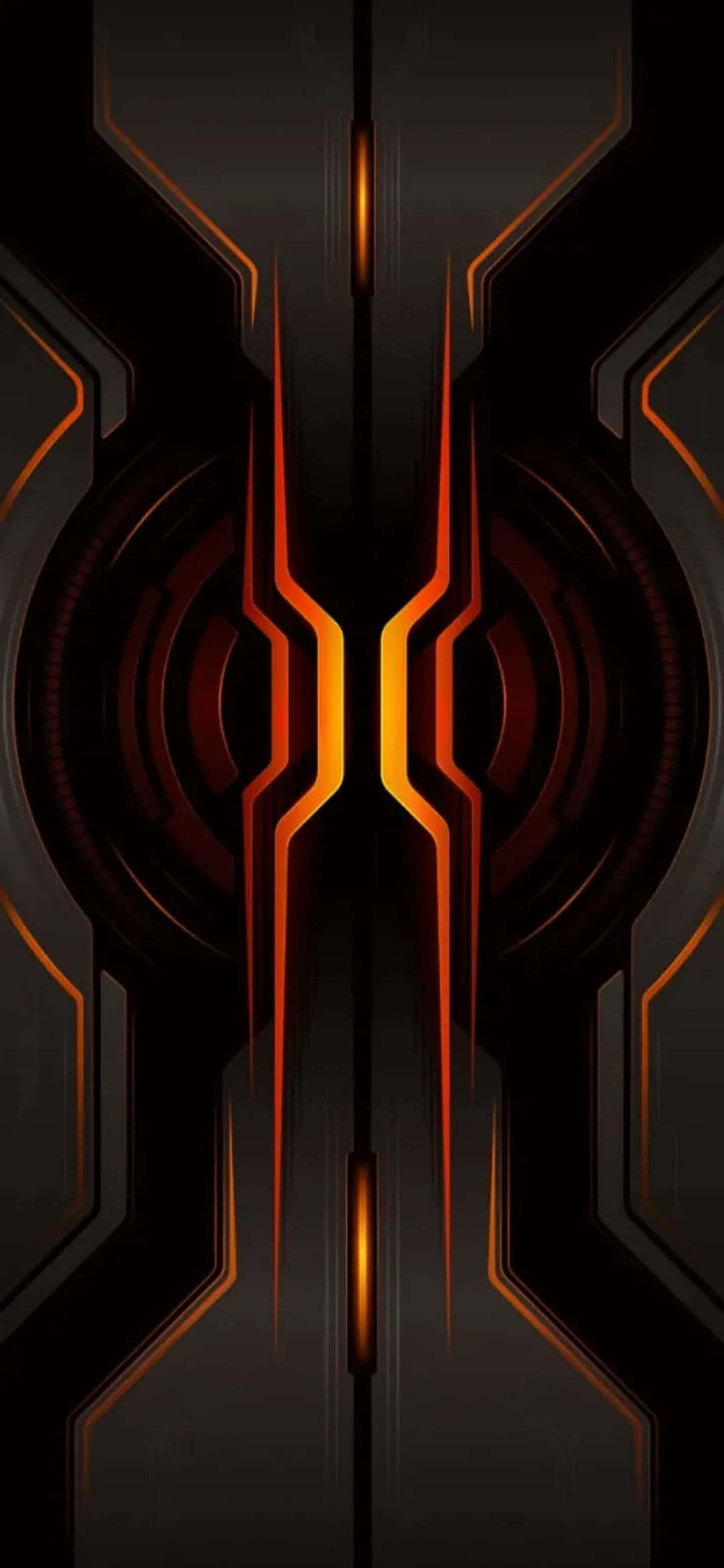 Google Pixel 6 Pro, 1440 x 3120, glowing orange lines, 2K Phone Wallpaper