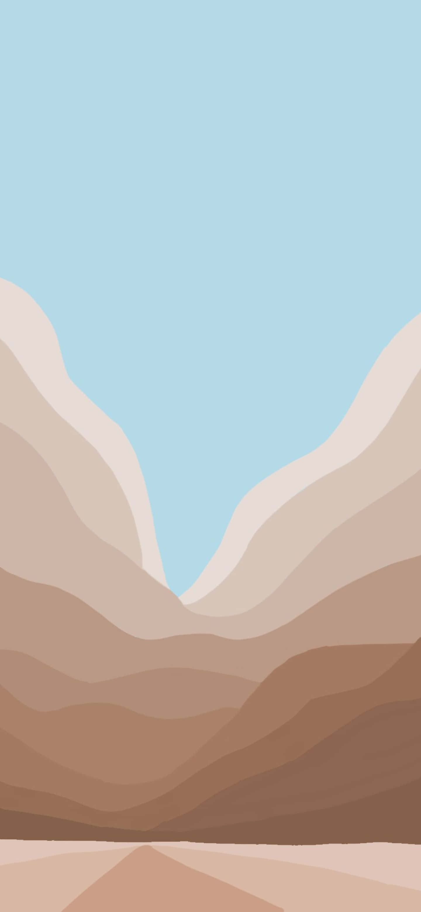 Google Pixel 6 Pro, 1440 x 3120, minimalist stylized canyon, 2K Phone Wallpaper