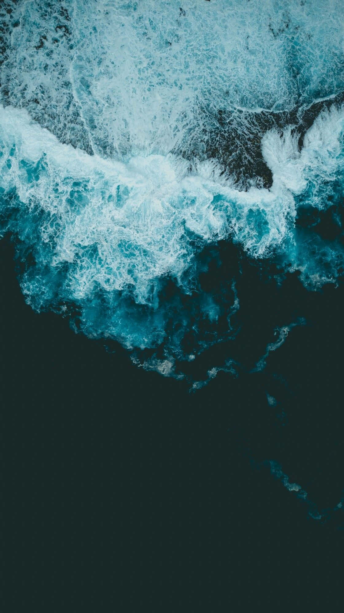Google Pixel Water, dark blue waves, turquoise ocean, Full HD Phone Wallpaper