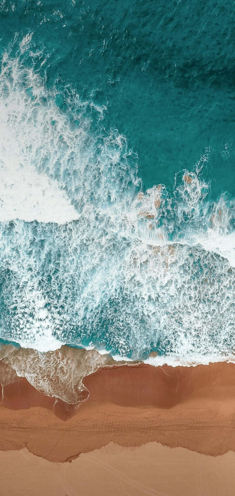 Google Pixel, turquoise ocean, golden sandy beach, HD Phone Wallpaper