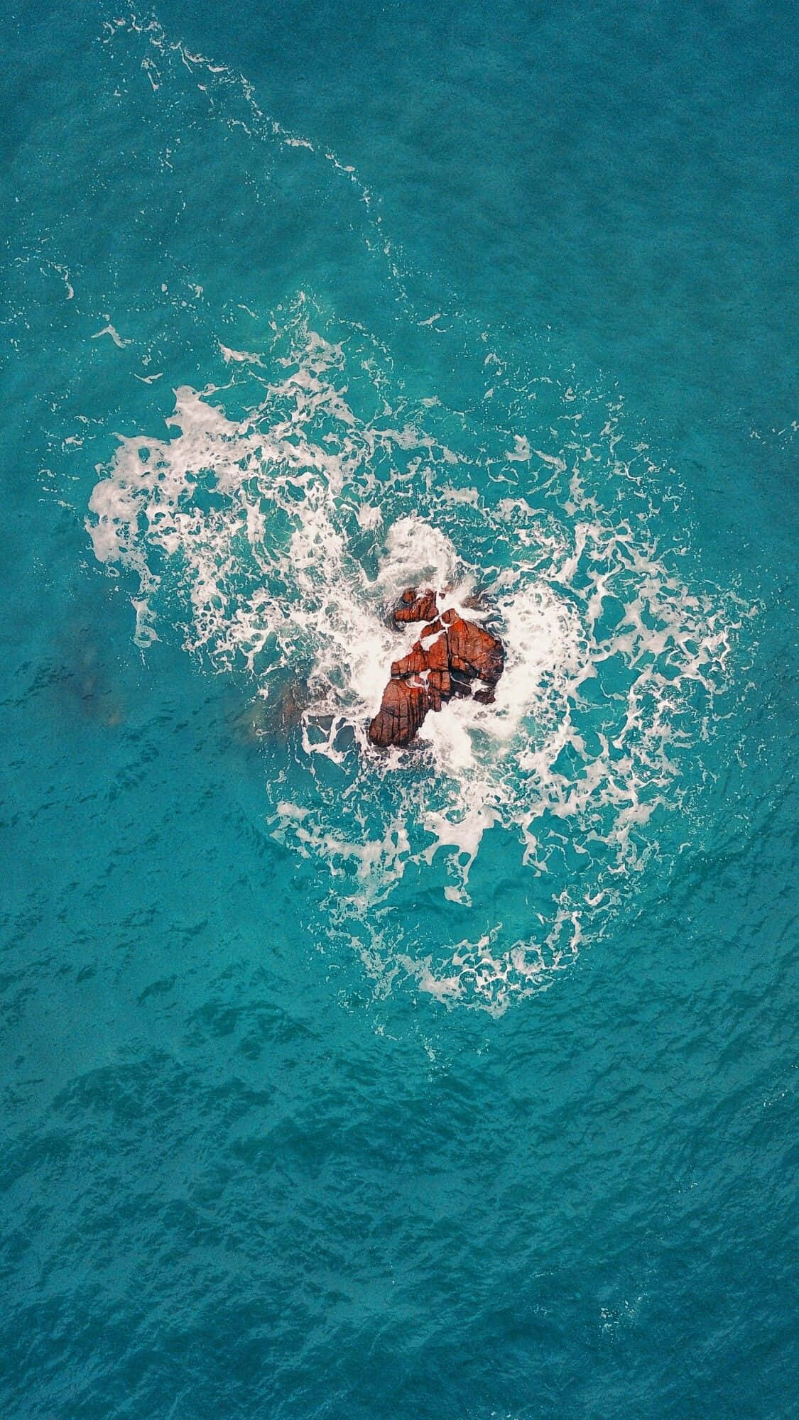 Google Pixel Water, island, top view, Full HD Phone Wallpaper