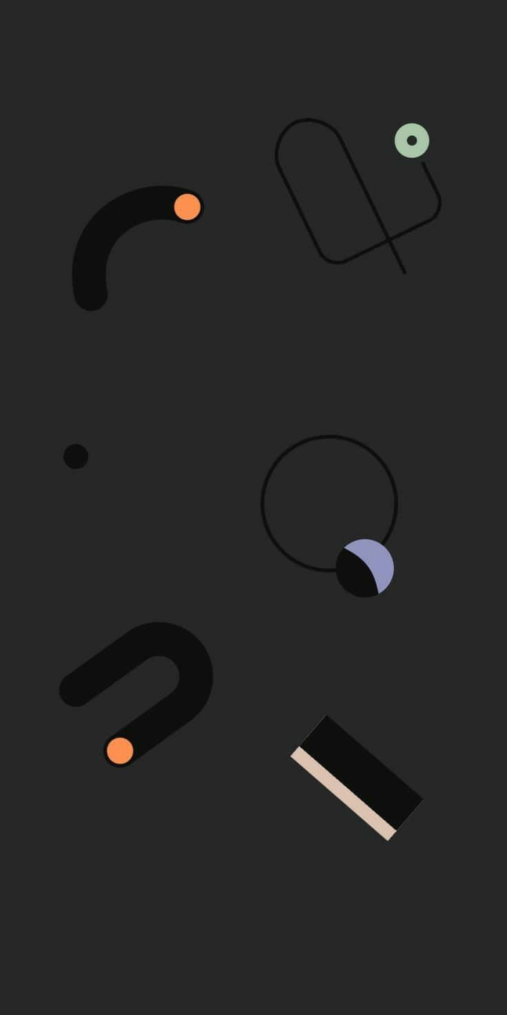 Google Pixel Xl, black background, geometric shapes, HD Phone Wallpaper