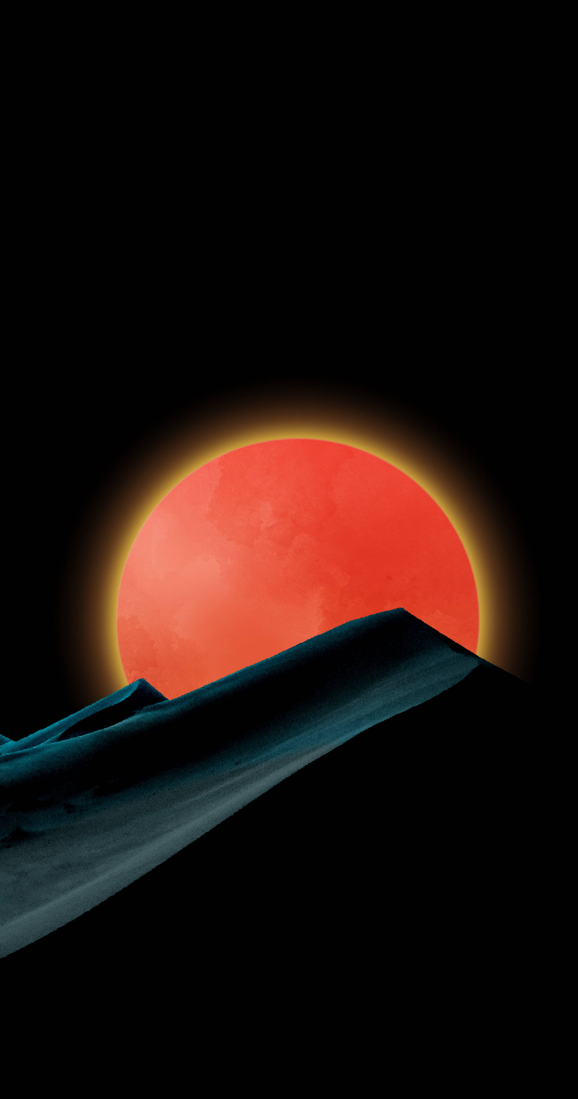 Google Pixel, 4K, red sun, 2K Phone Wallpaper