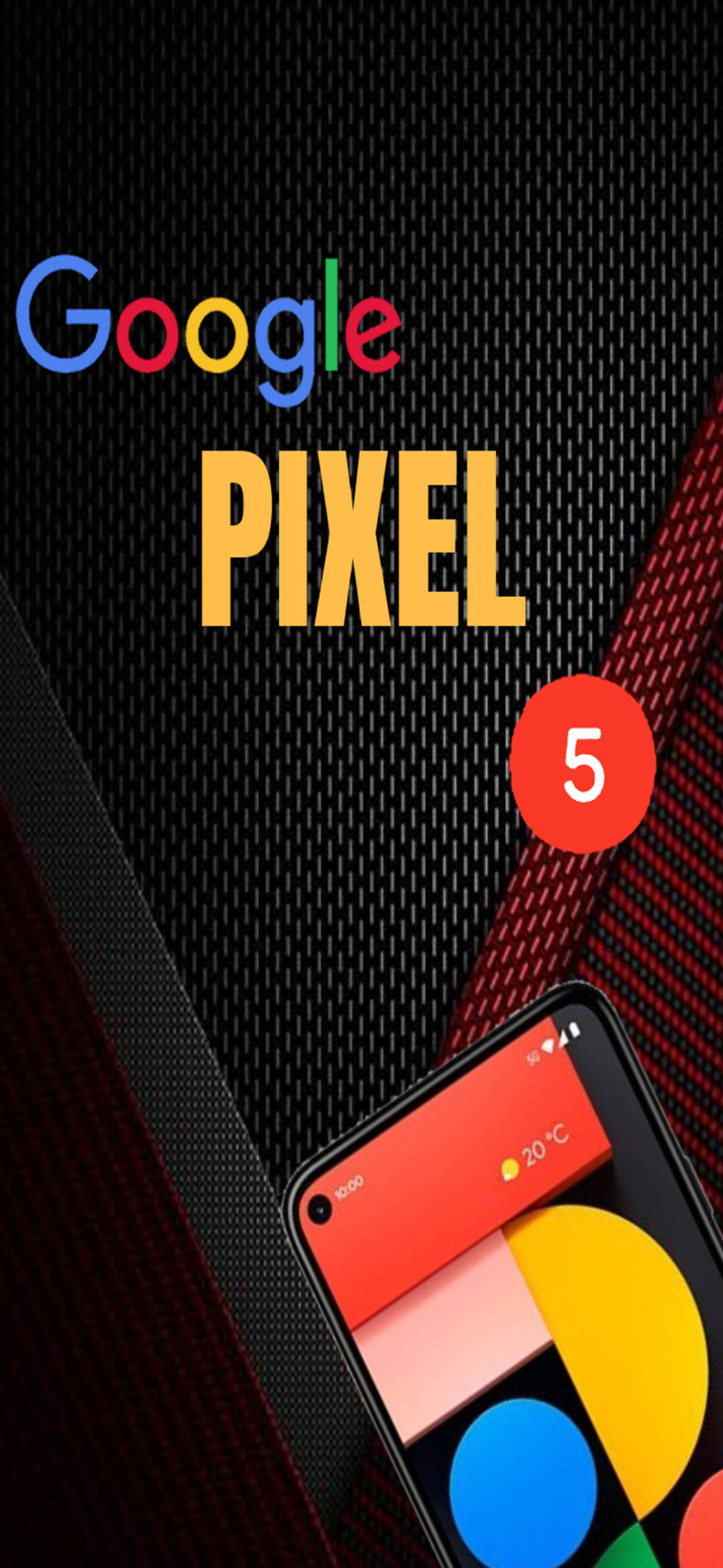 Google Pixel 5, metallic mesh design, black textured background, Full HD Phone Wallpaper