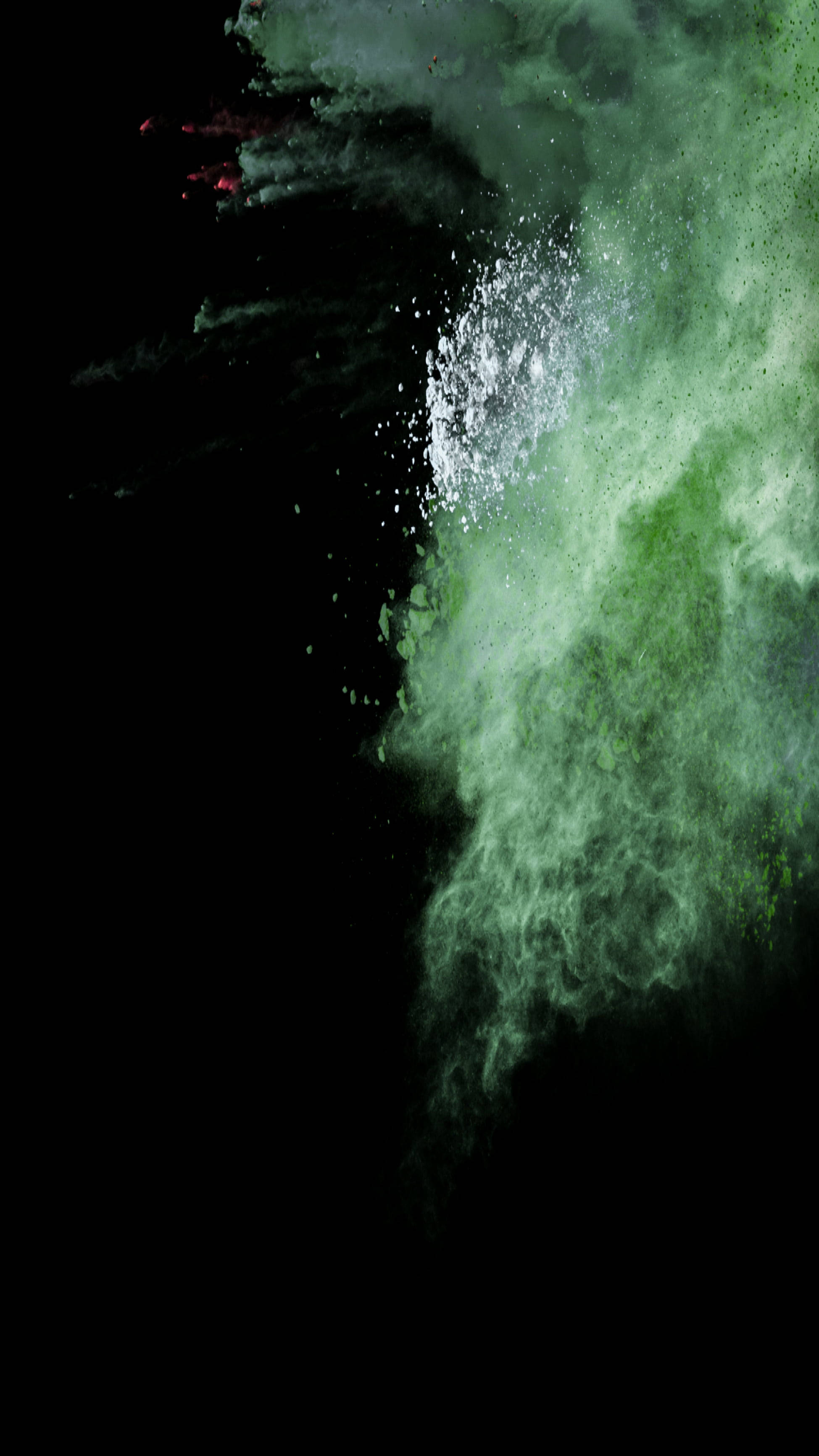 Google Pixel, 4K, green smoke explosion, 2K Phone Wallpaper