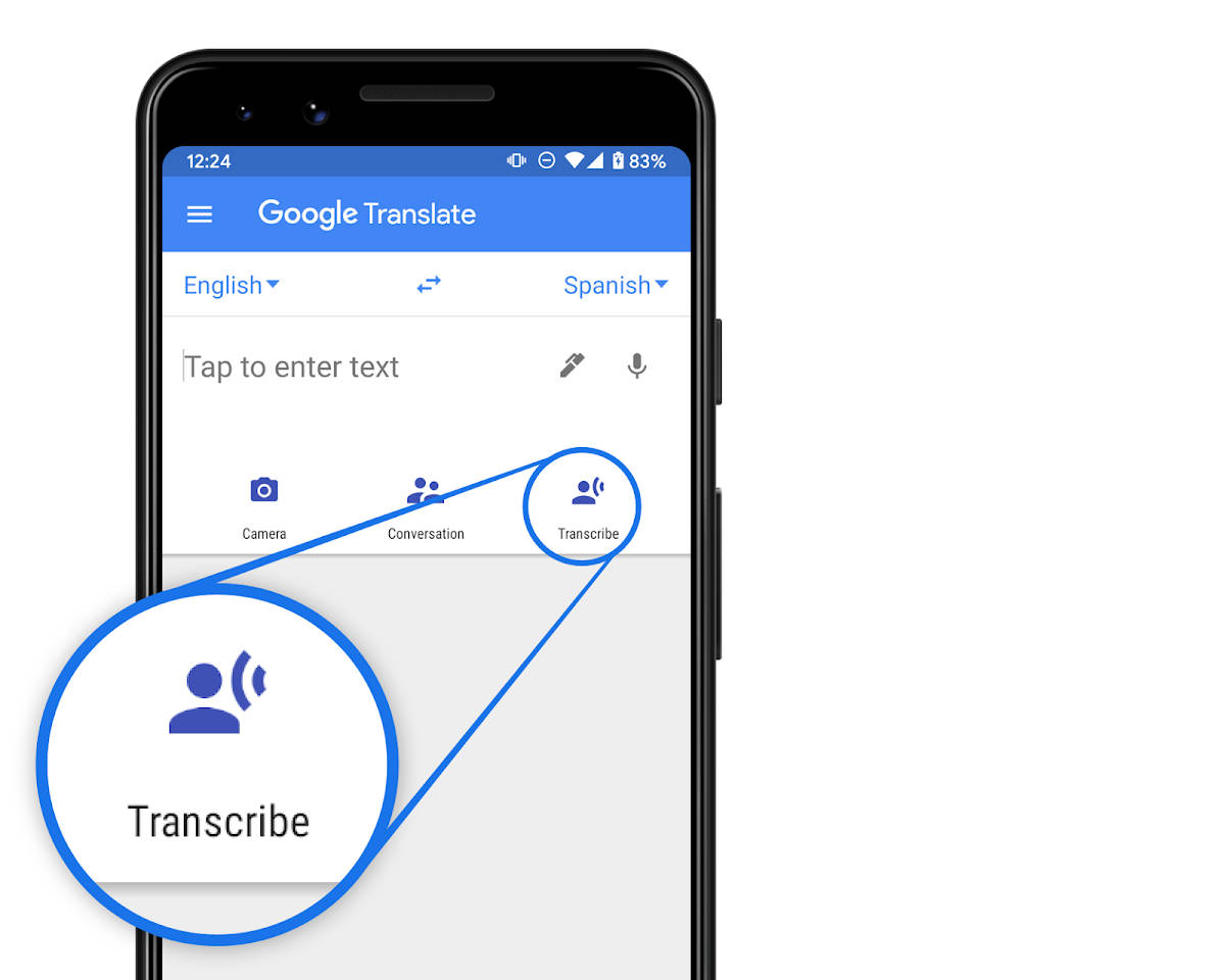 Google Translate, Transcribe feature, smartphone, SD Desktop Wallpaper