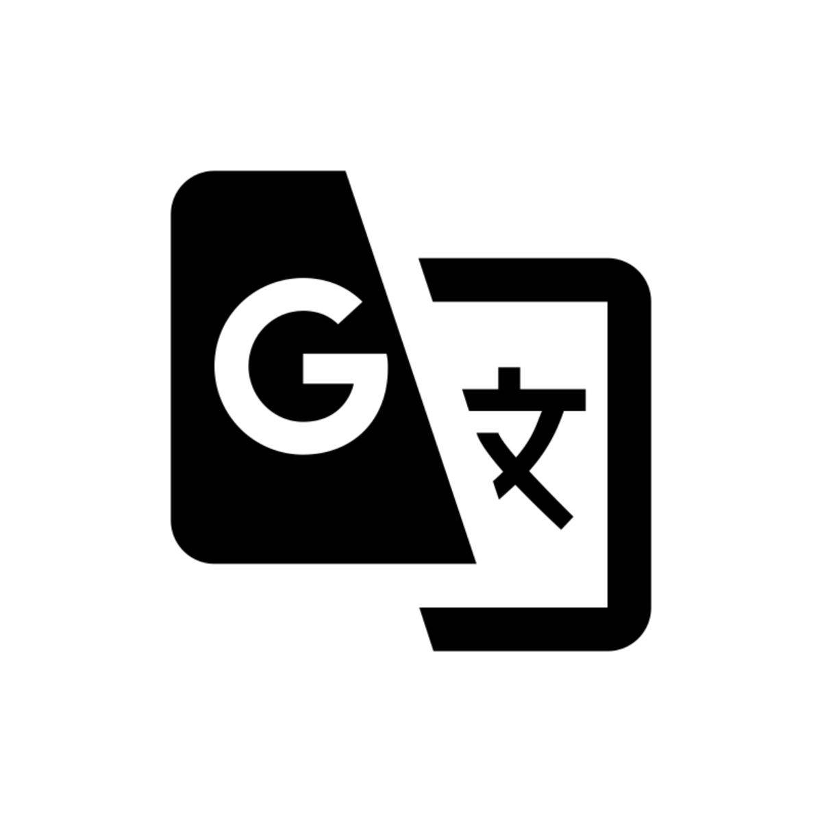 Google Translate, black and white, stylized G, SD Desktop Wallpaper