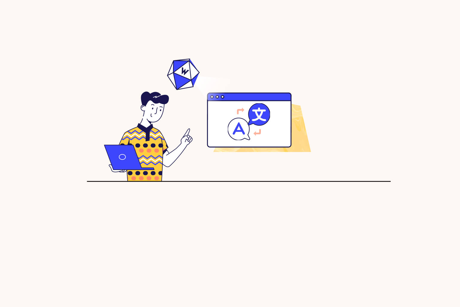 Google Translate, translation app icon, laptop, HD Desktop Wallpaper