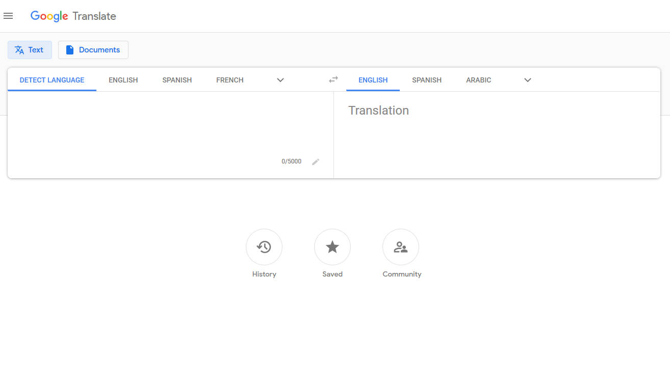 Google Translate, text input, translation output boxes, HD Desktop Wallpaper