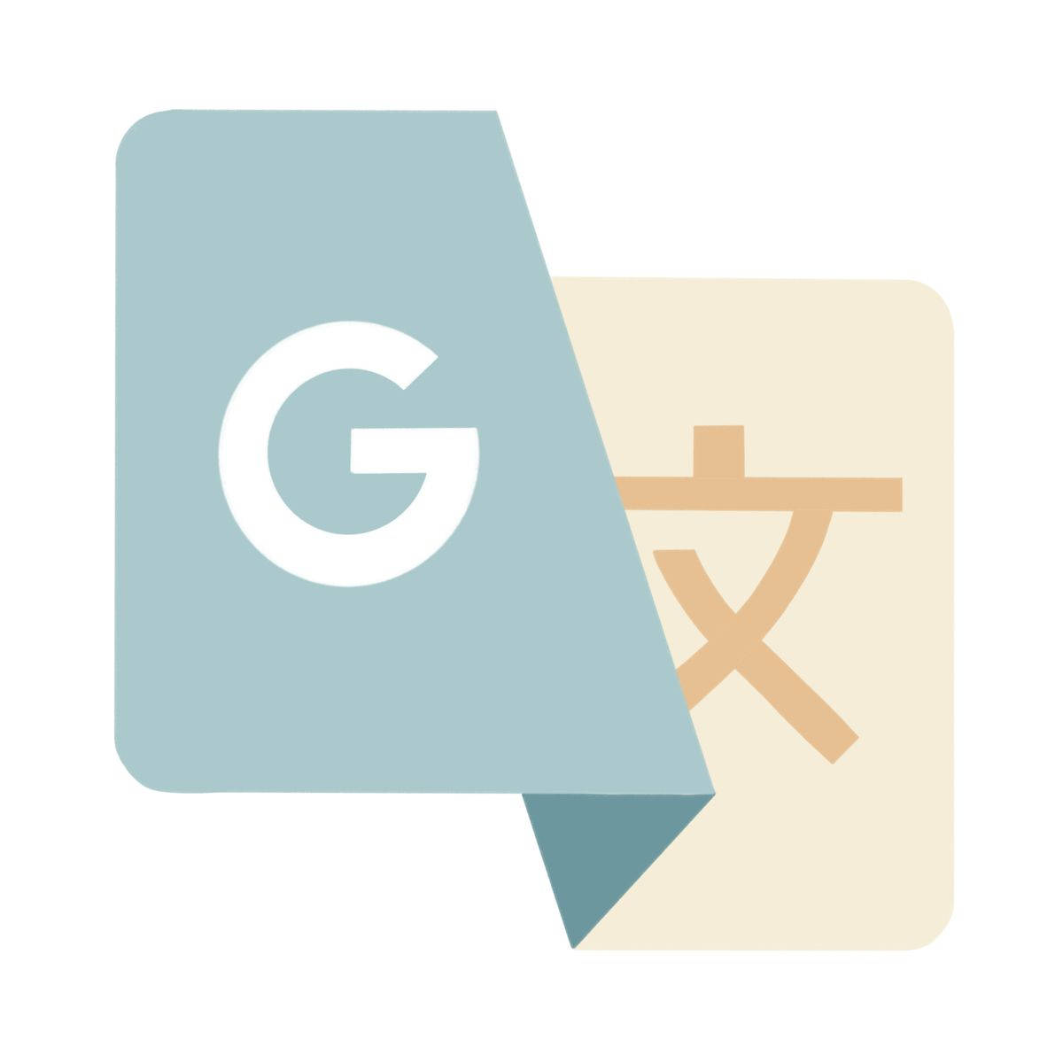 Google Translate, blue, beige, SD Desktop Wallpaper