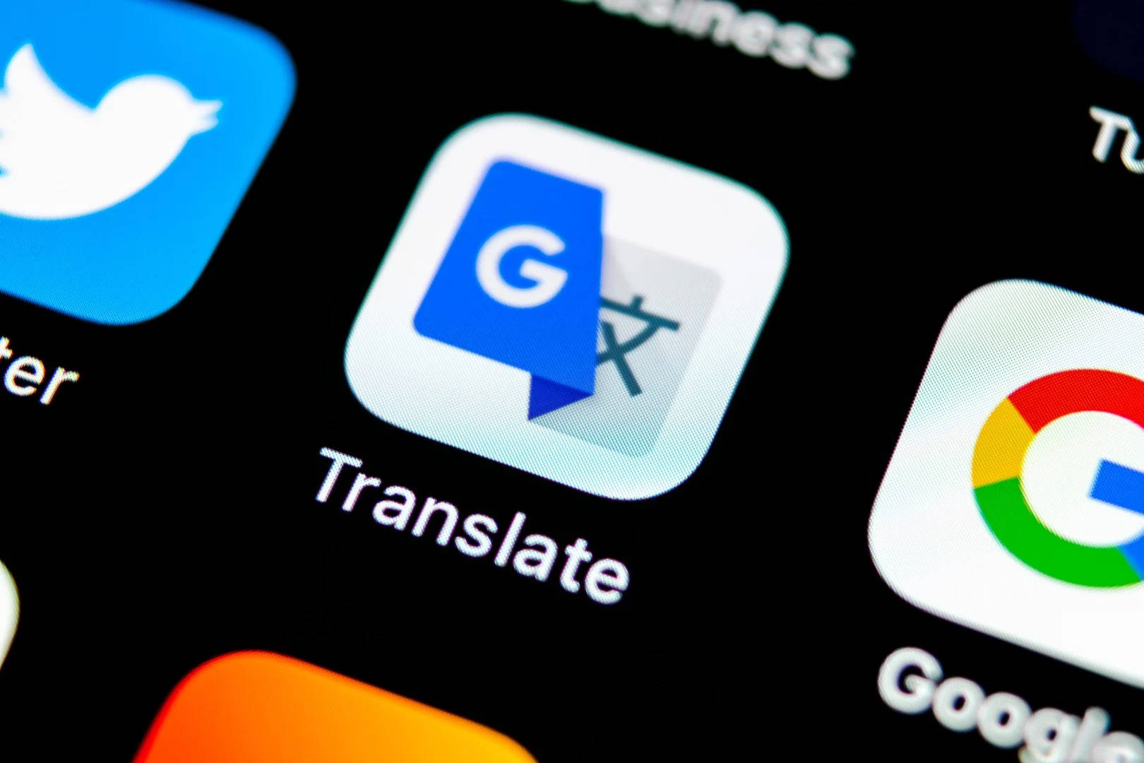 Google Translate, Apple App Icon, smartphone screen, HD Desktop Wallpaper