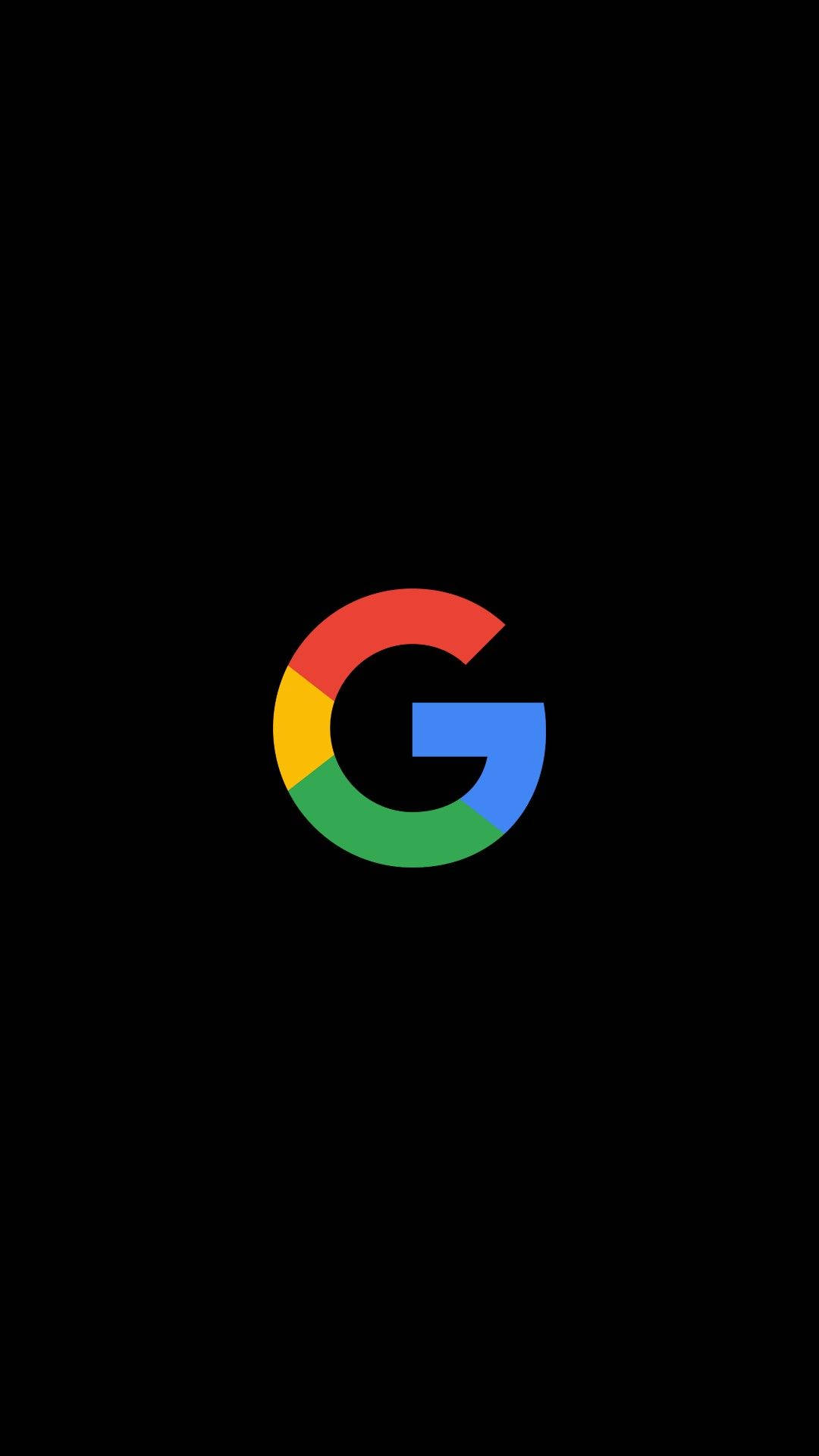 Google, G Logo, black background, Full HD Phone Wallpaper