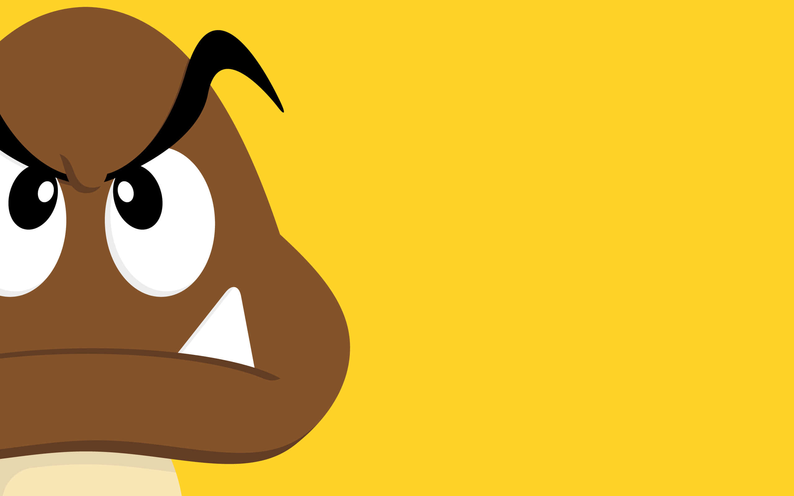 Goomba, brown, sharp eyes, 2K Desktop Wallpaper