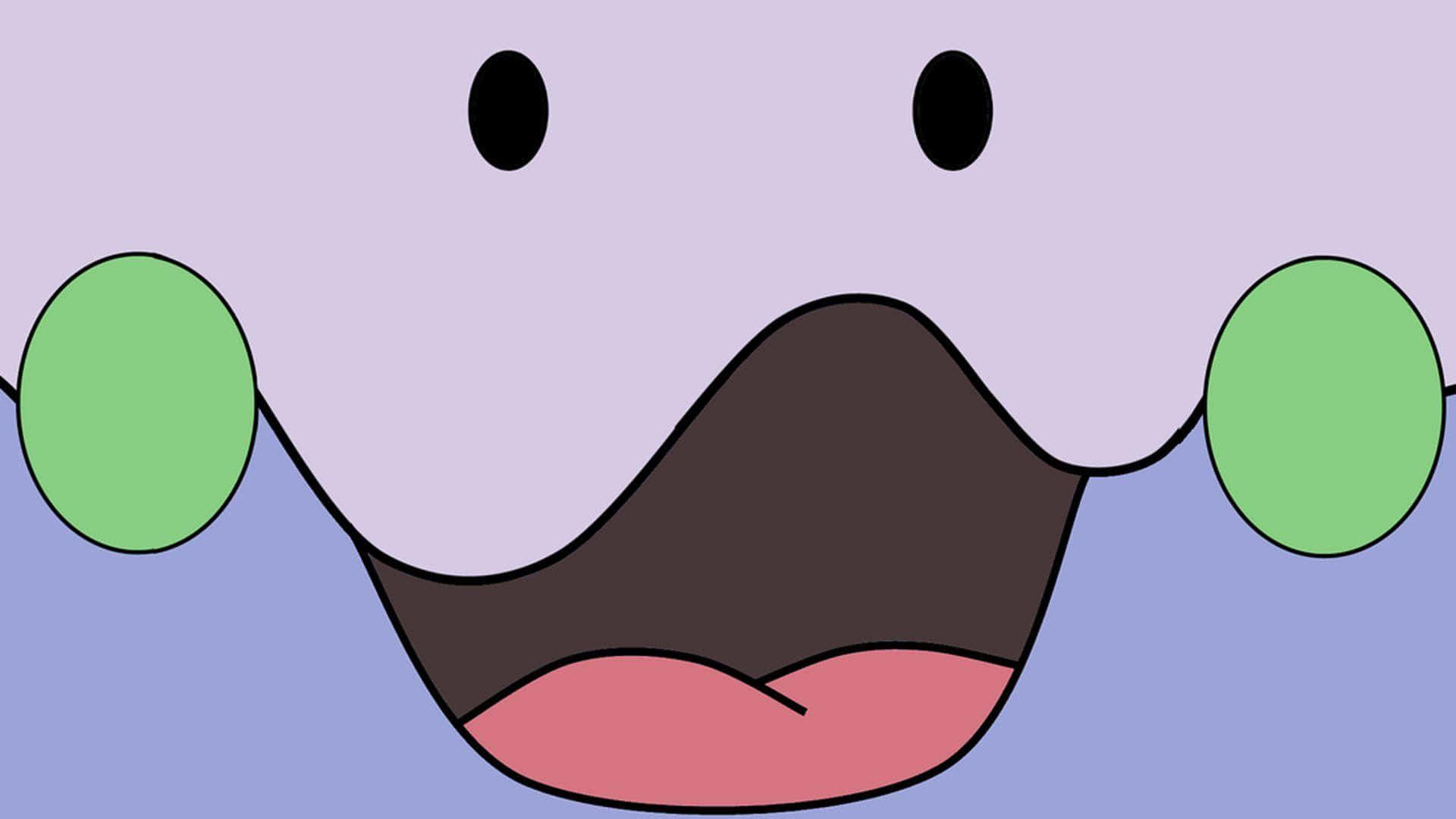 Goomy, black eyes, green cheeks, Full HD Desktop Wallpaper