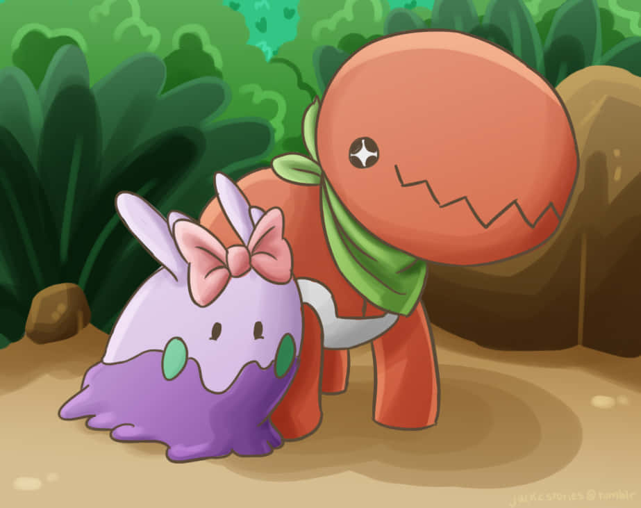 Goomy, purple, slimy, SD Desktop Wallpaper